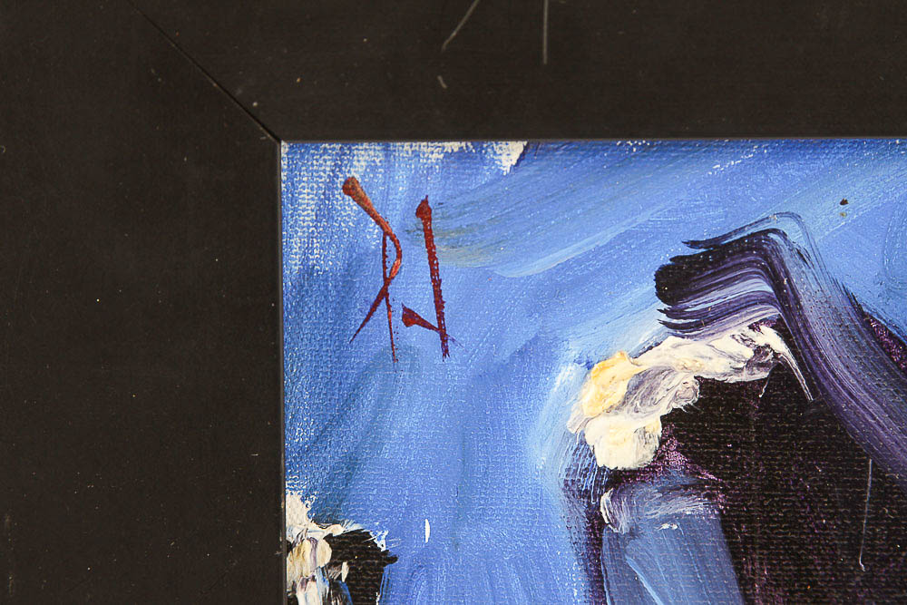 Paula Jones Original Abstract Painting "Singing the Blues Alone"