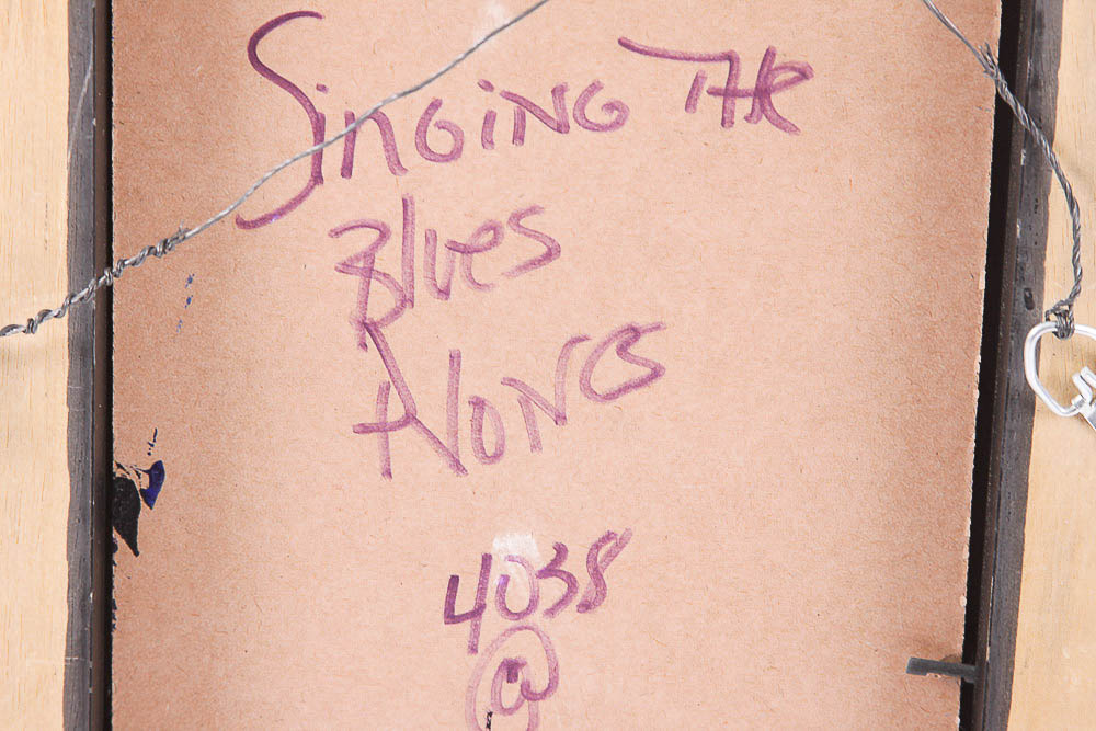 Paula Jones Original Abstract Painting "Singing the Blues Alone"