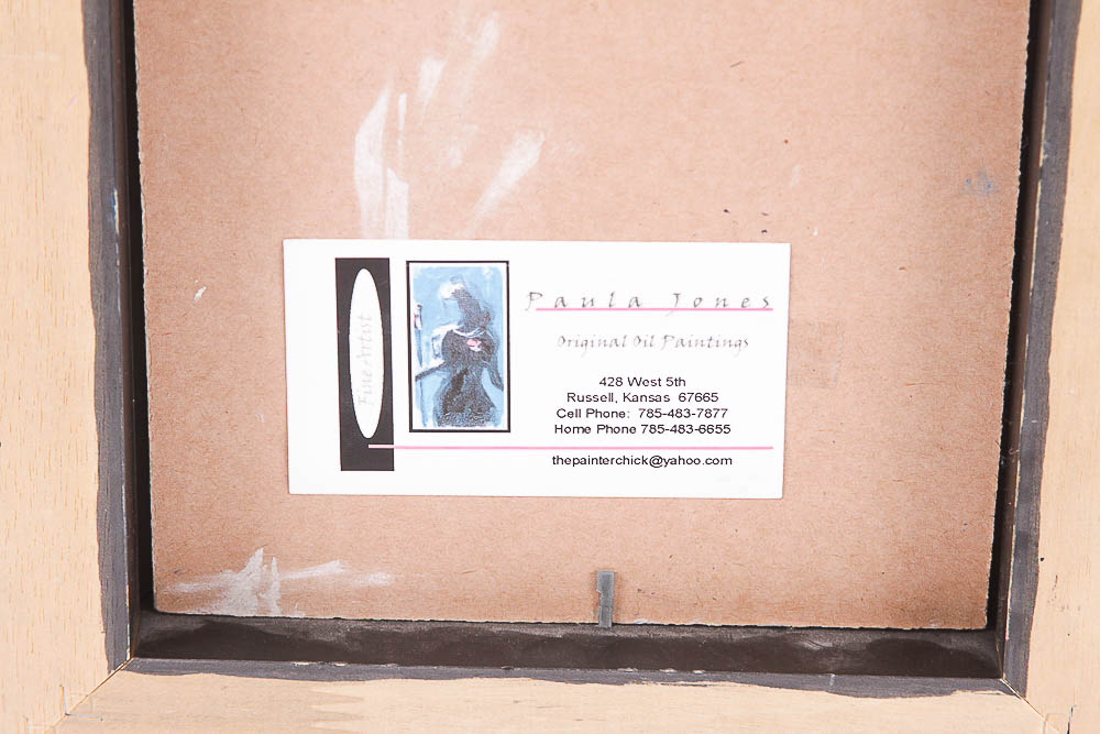 Paula Jones Original Abstract Painting "Singing the Blues Alone"