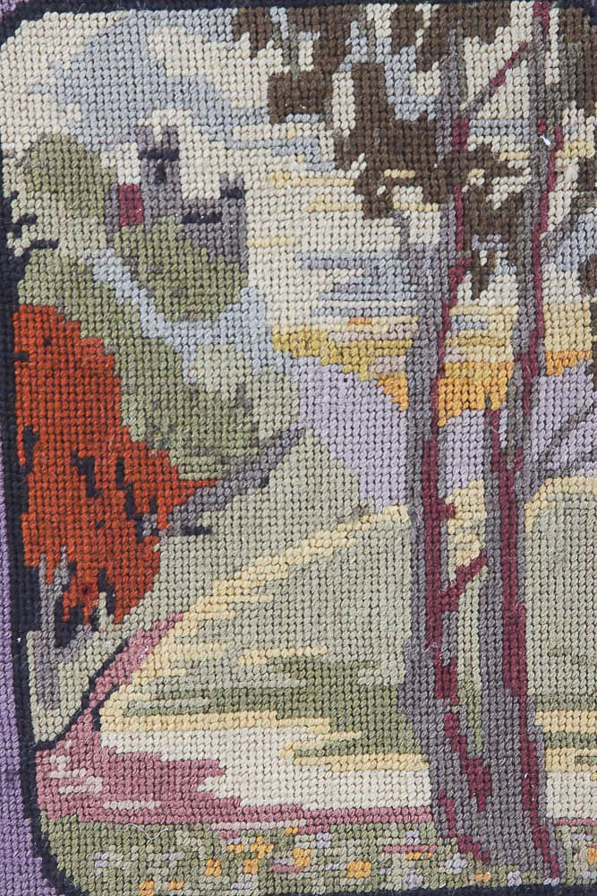 Vintage Framed Needlepoint Tapestry by Josephine V. Ekoes