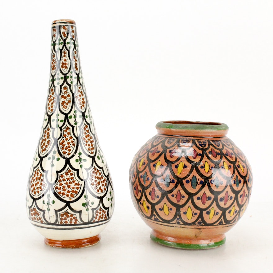 Signed Pottery Vases