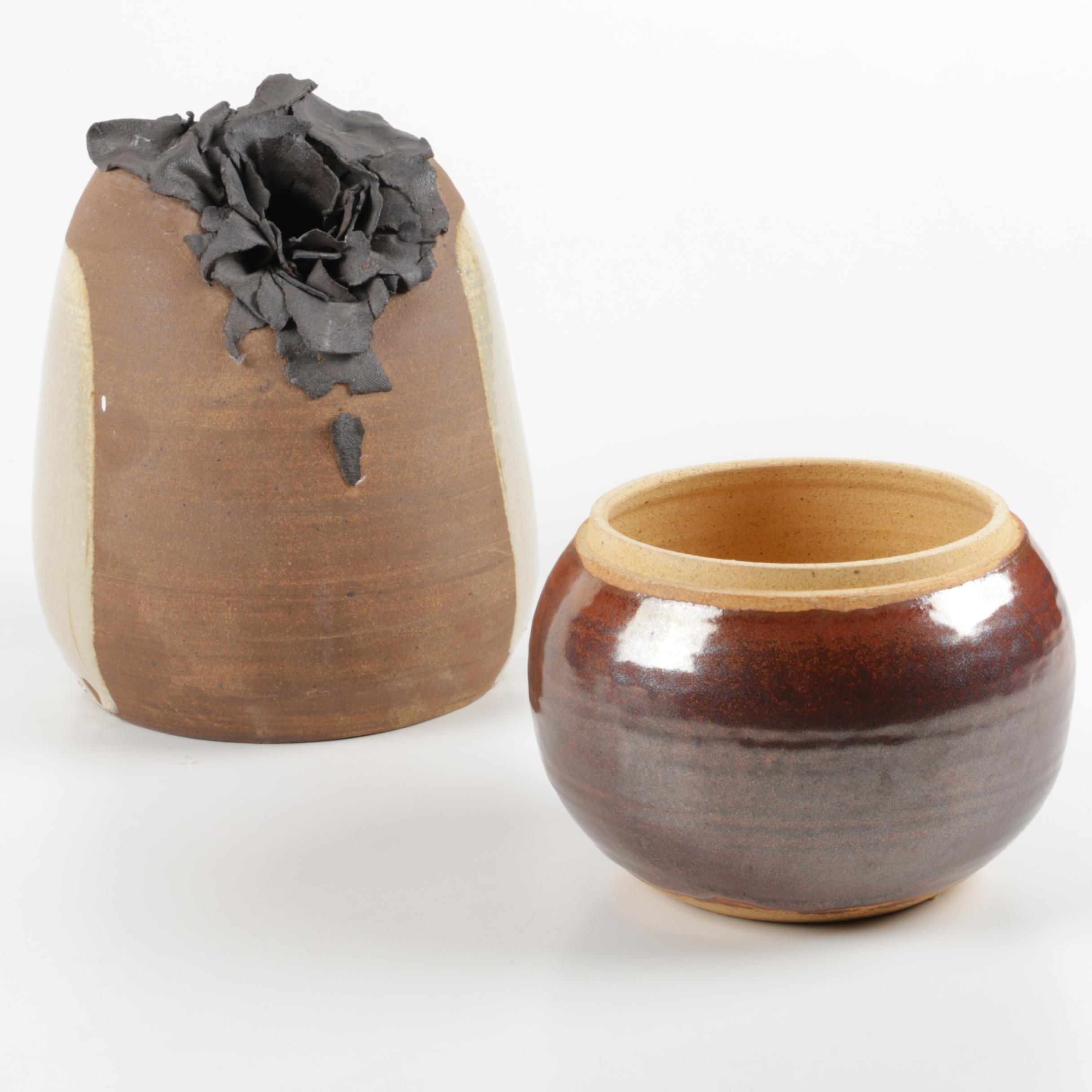 Vintage Hand Thrown Stoneware Pottery