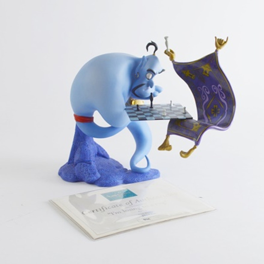 Walt Disney Limited Edition Genie "I'm Losing To A Rug" Figurine