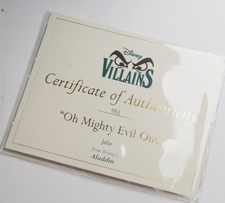 Walt Disney Limited Edition Villain Jafar "Oh Mighty Evil One" Figurine