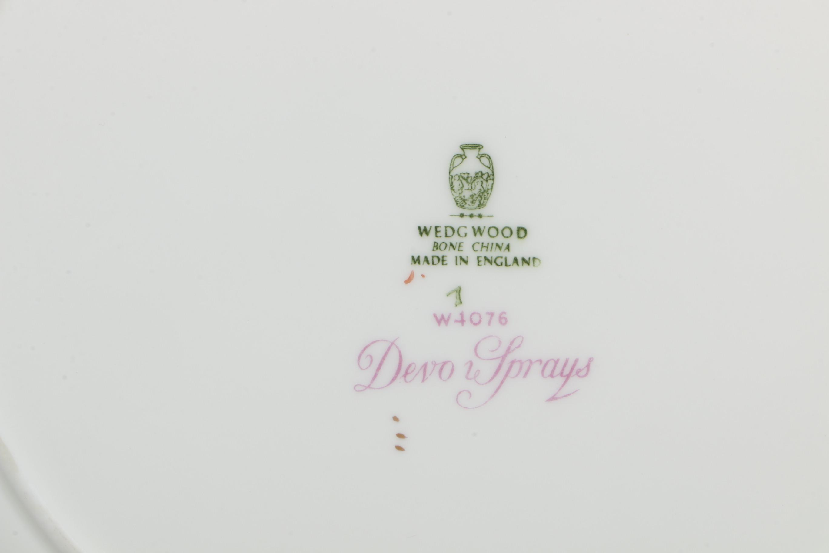 Vintage Wedgwood "Devon Sprays" Bone China Tableware