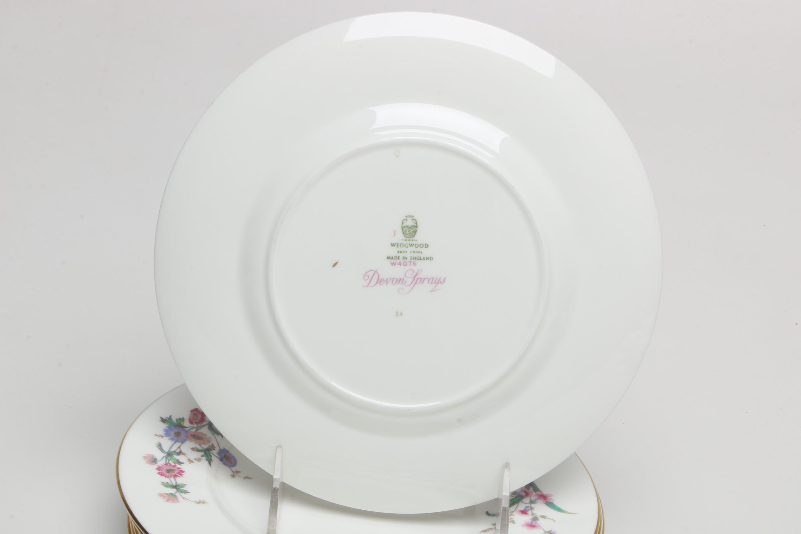 Vintage Wedgwood "Devon Sprays" Bone China Tableware