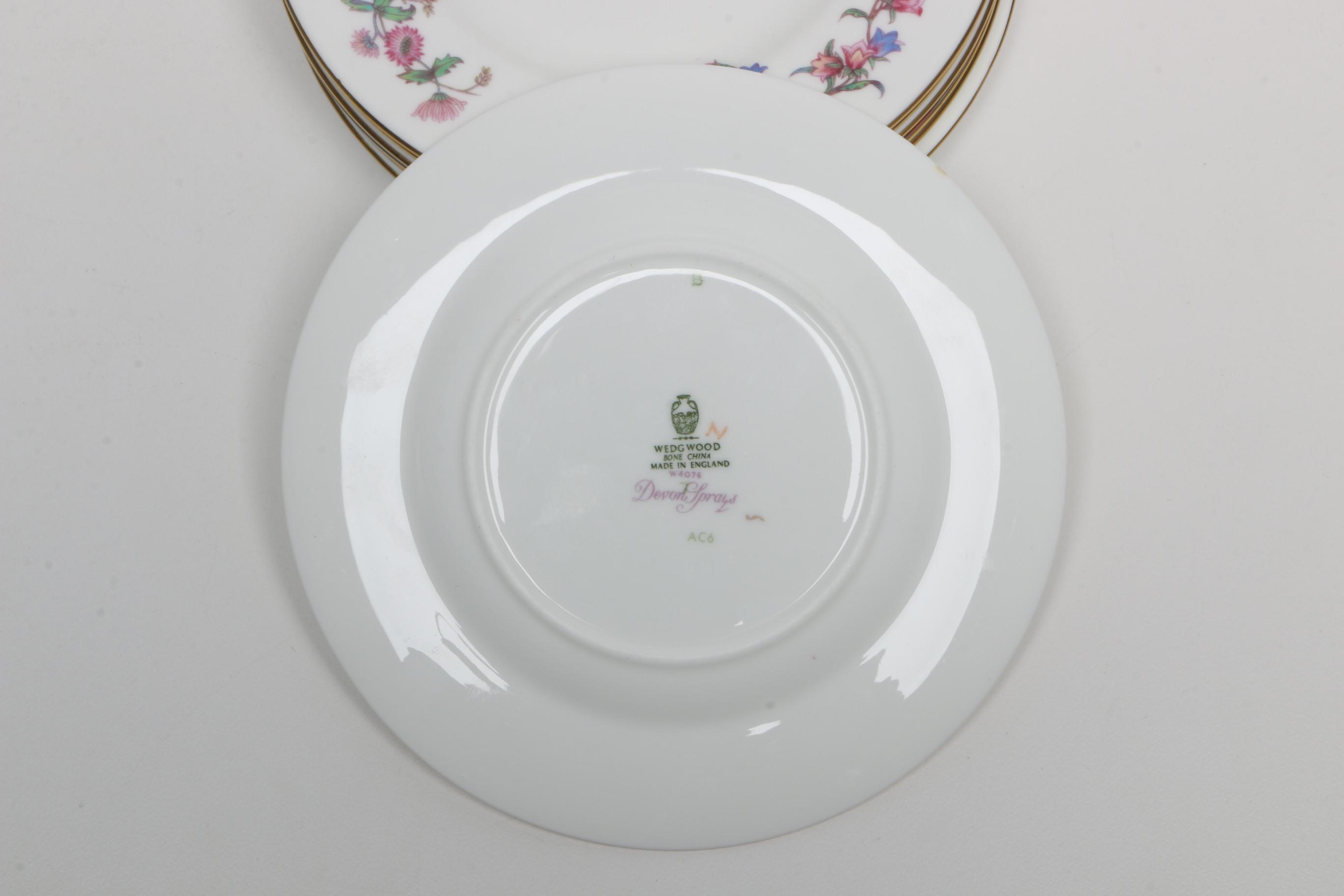 Vintage Wedgwood "Devon Sprays" Bone China Tableware