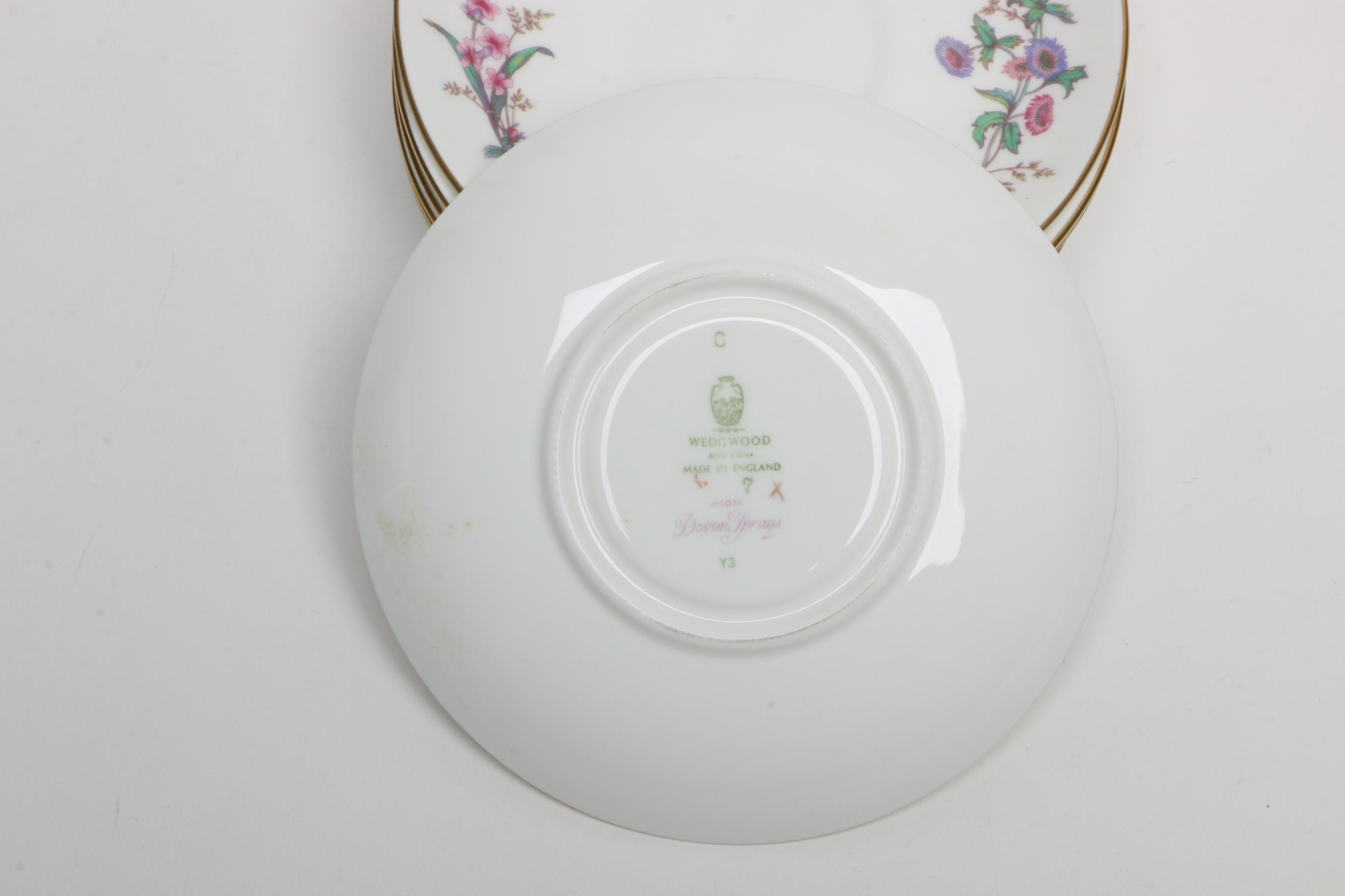 Vintage Wedgwood "Devon Sprays" Bone China Tableware