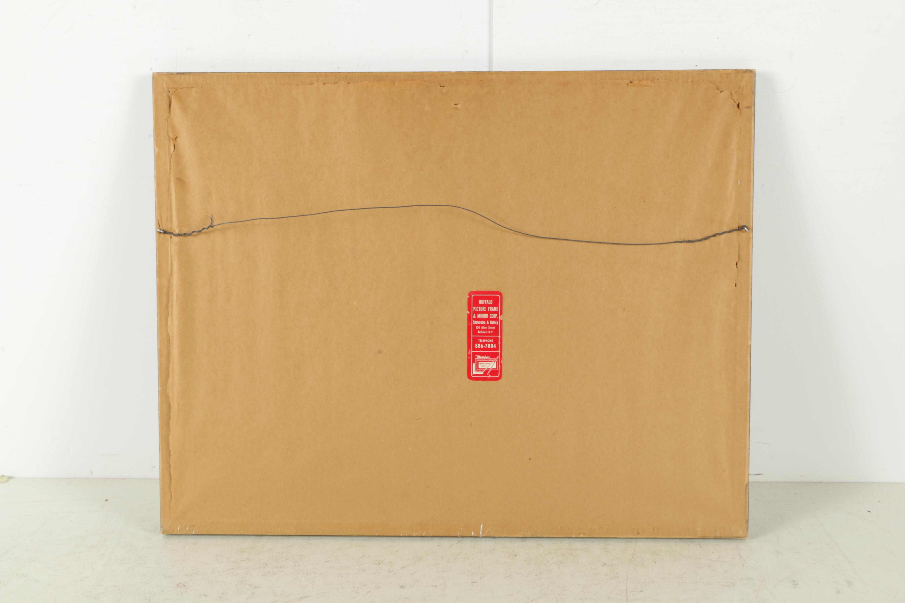 Lithographic Map on Paper "The Bahamas"