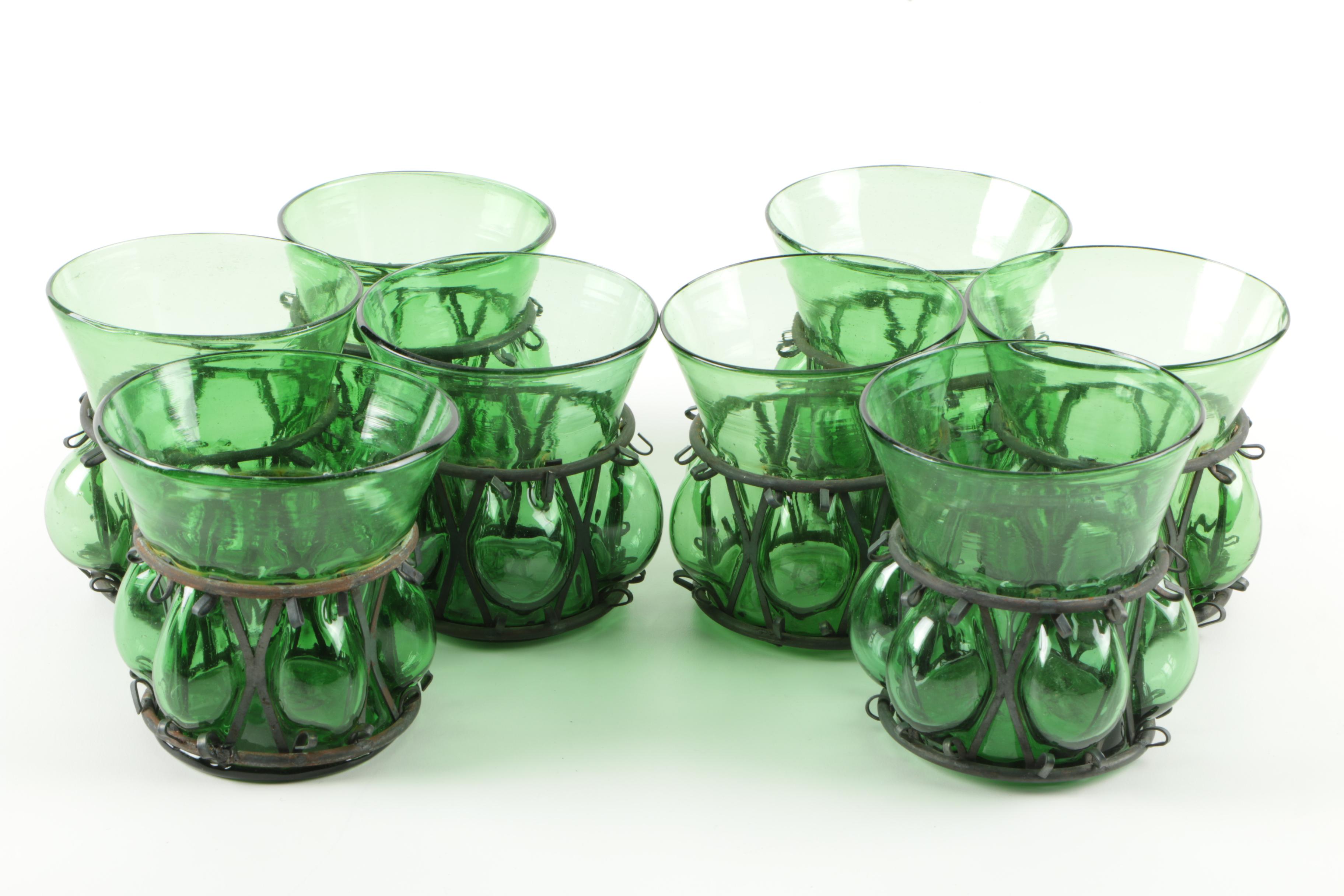 Vintage Green Glassware
