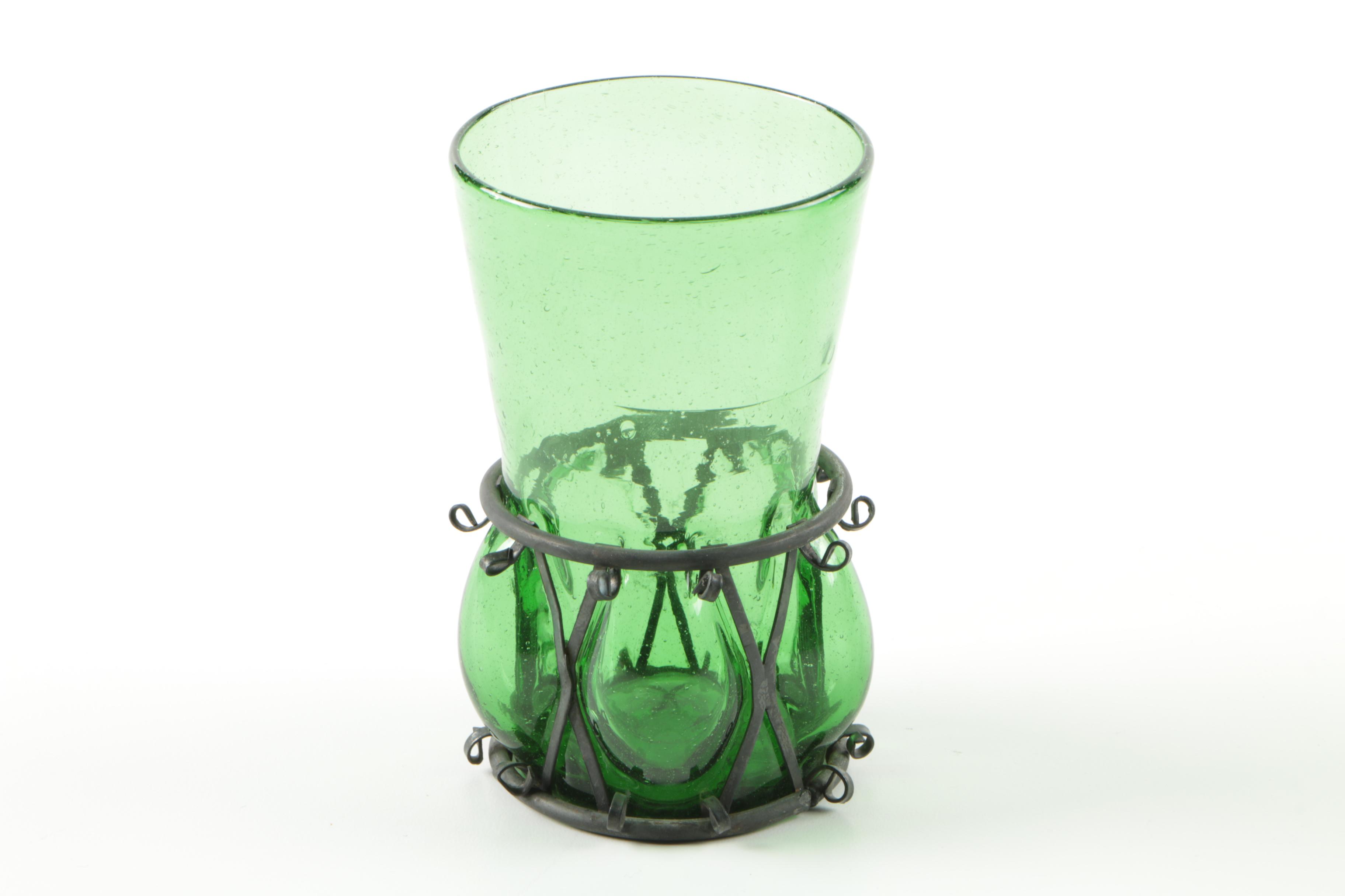 Vintage Green Glassware