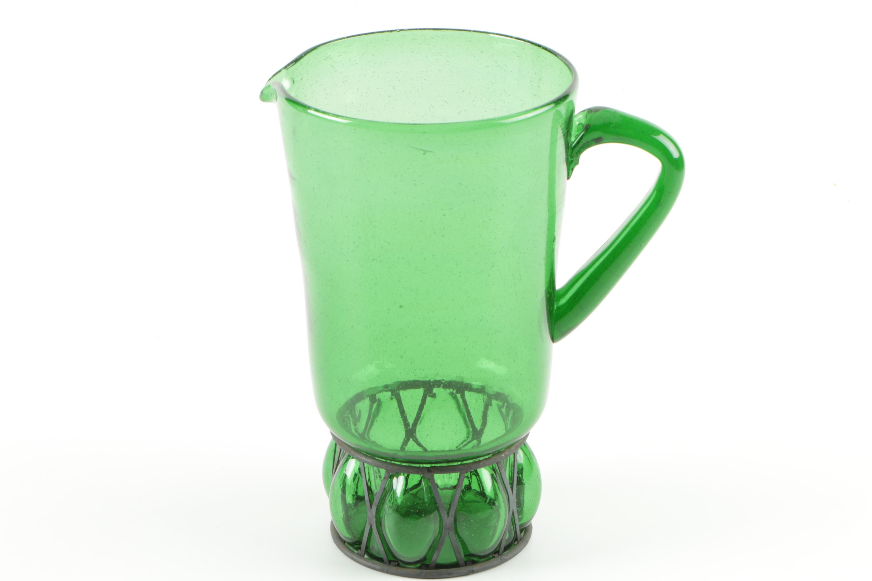 Vintage Green Glassware