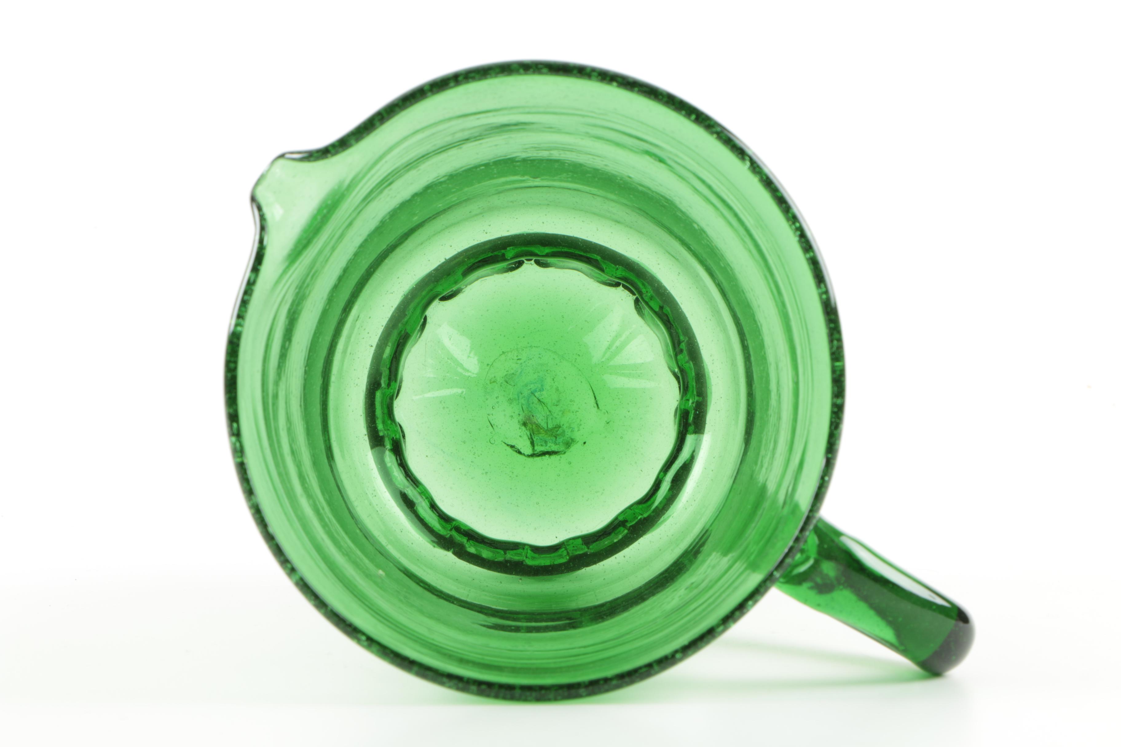 Vintage Green Glassware