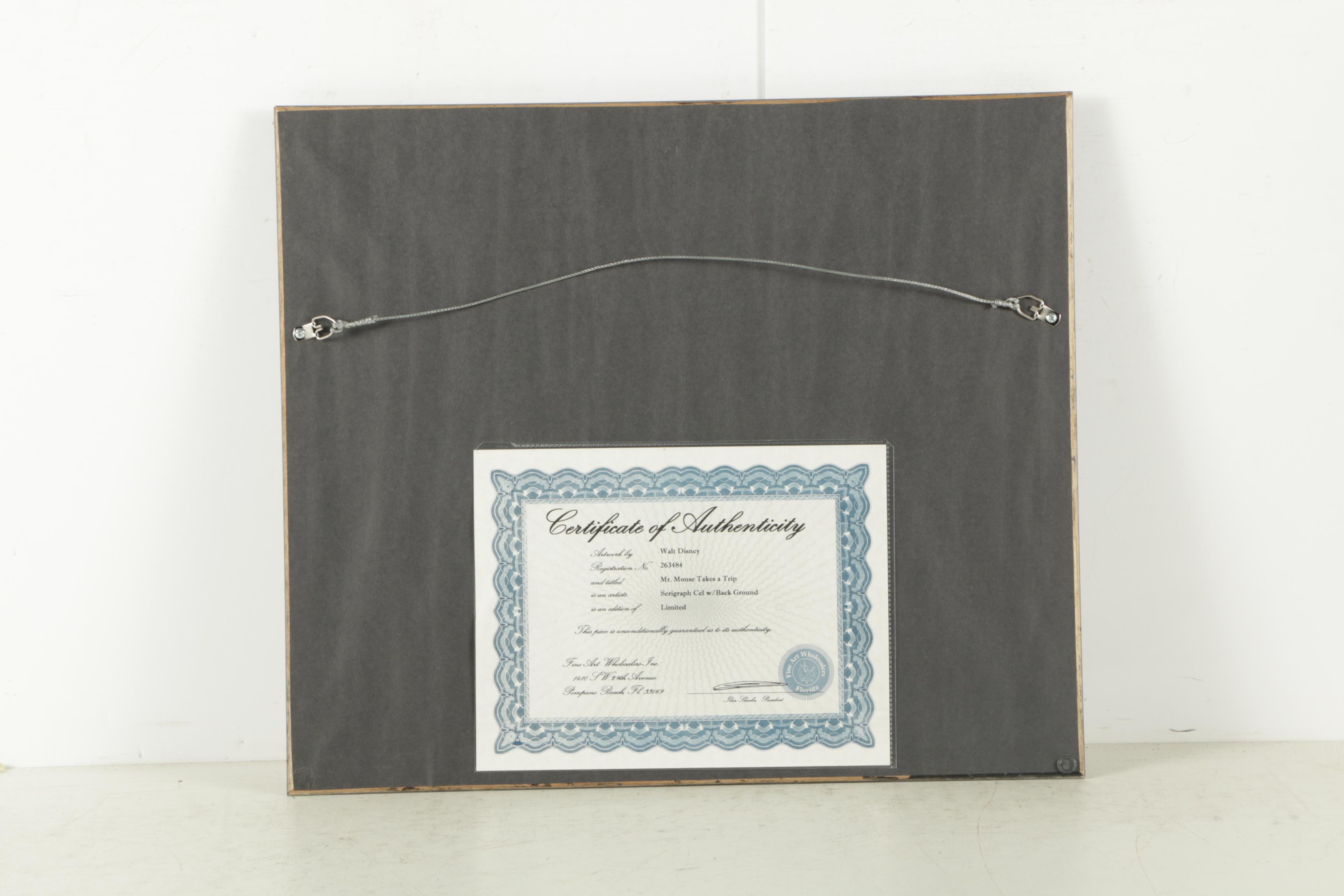 Walt Disney Reproduction Sericel "Mr. Mouse Takes A Trip"