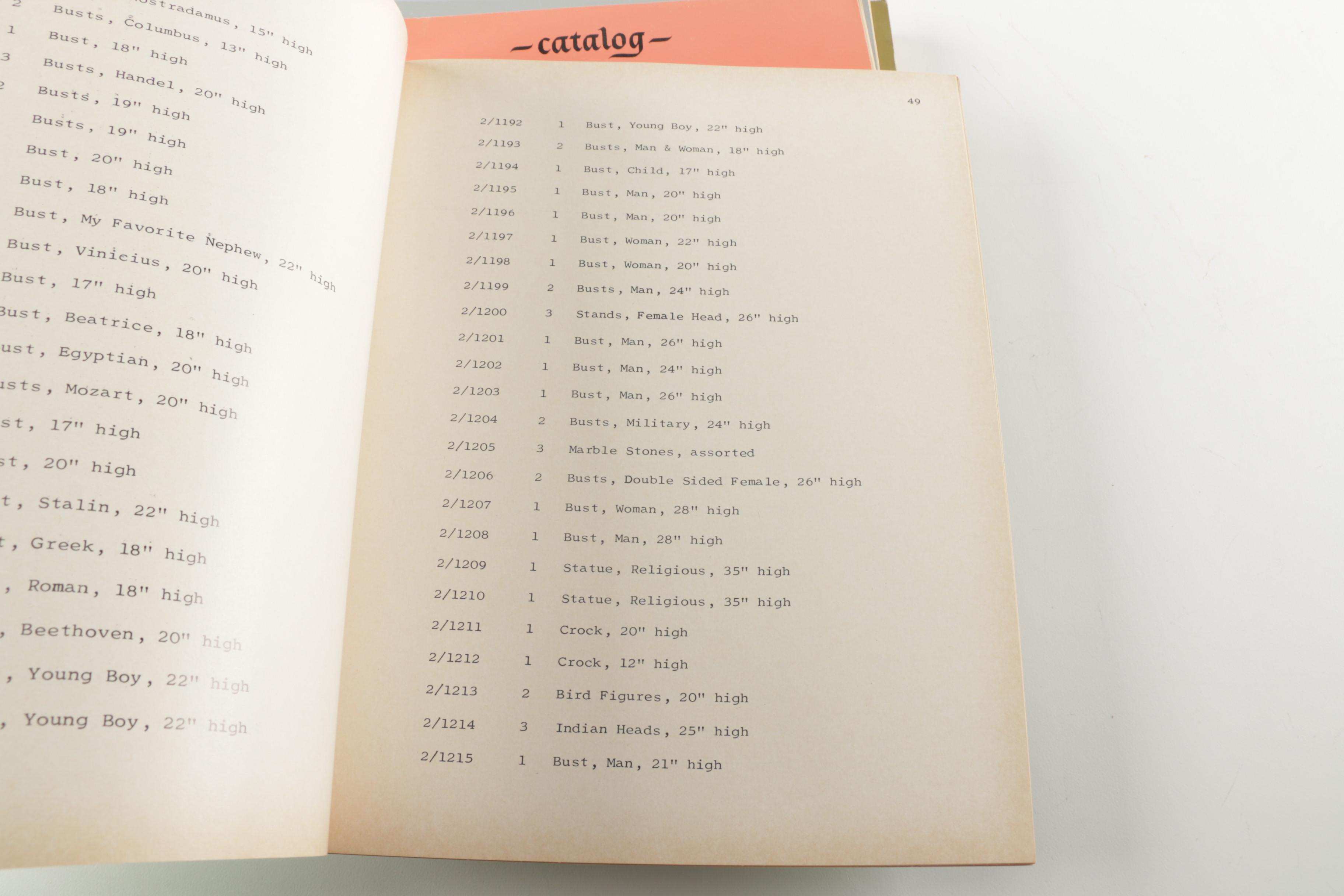 1970 Collection of Catalogs for Metro-Goldwyn-Mayer Public Auction