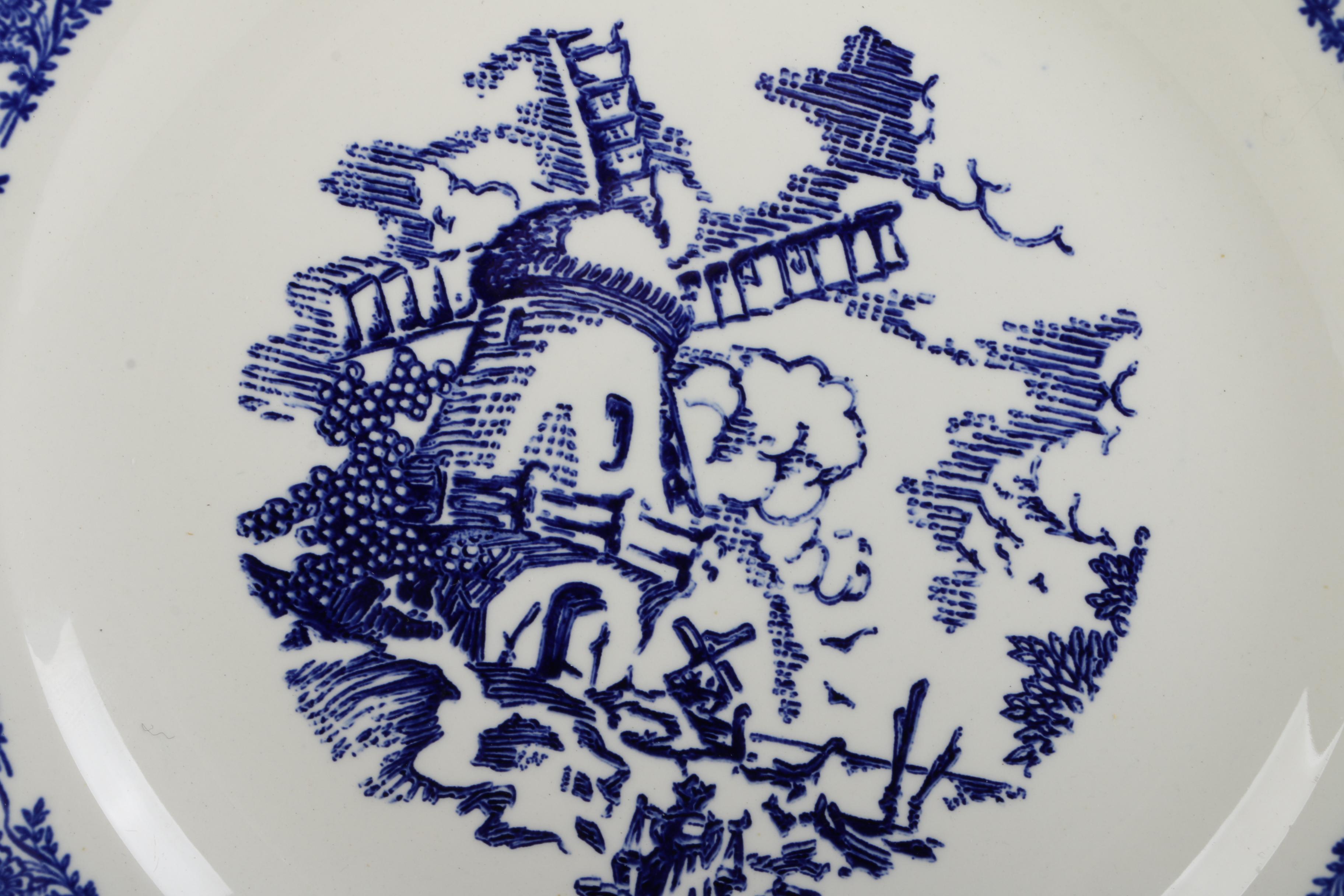 Vintage Delft Style Tableware Including Mini Tea Service