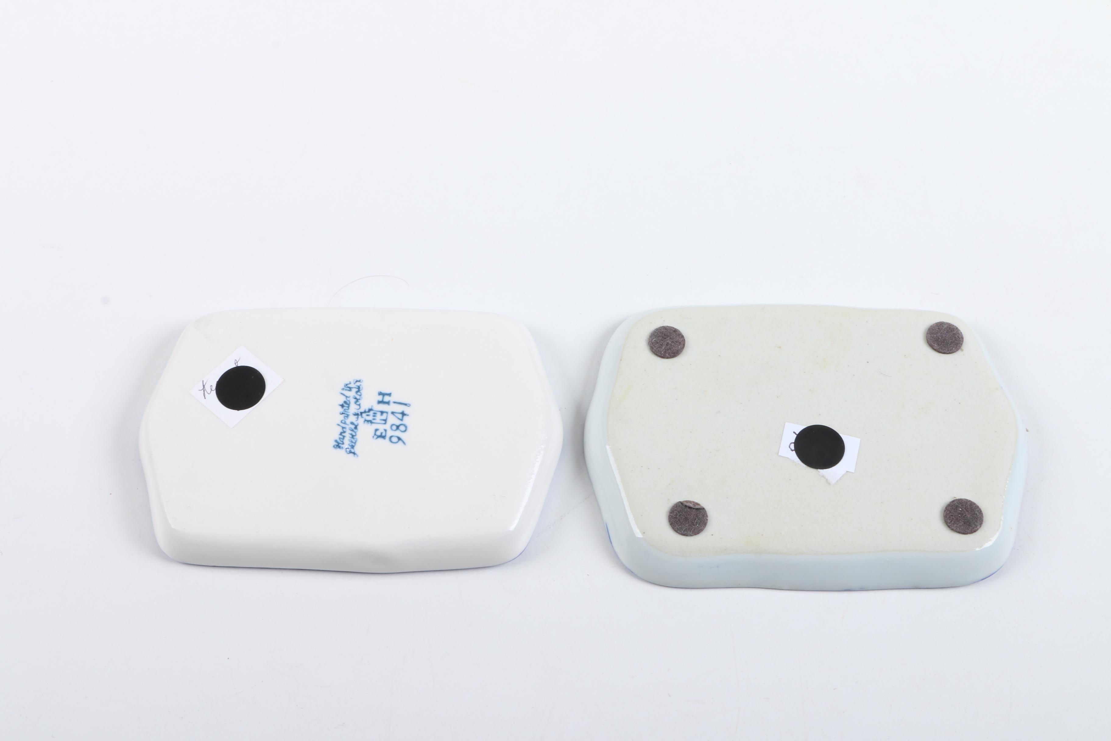 Vintage Delft Style Tableware Including Mini Tea Service