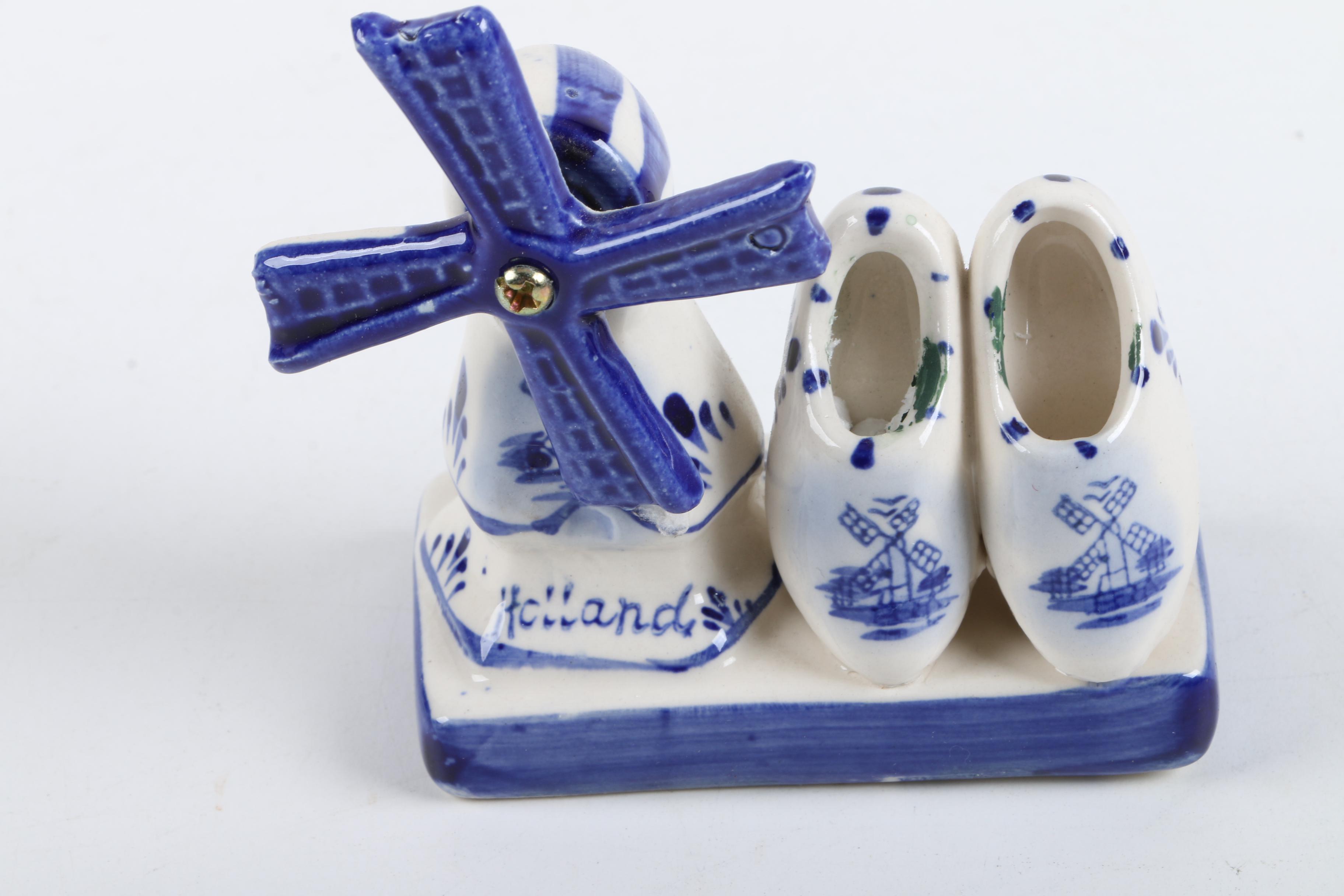 Vintage Delft Style Tableware Including Mini Tea Service