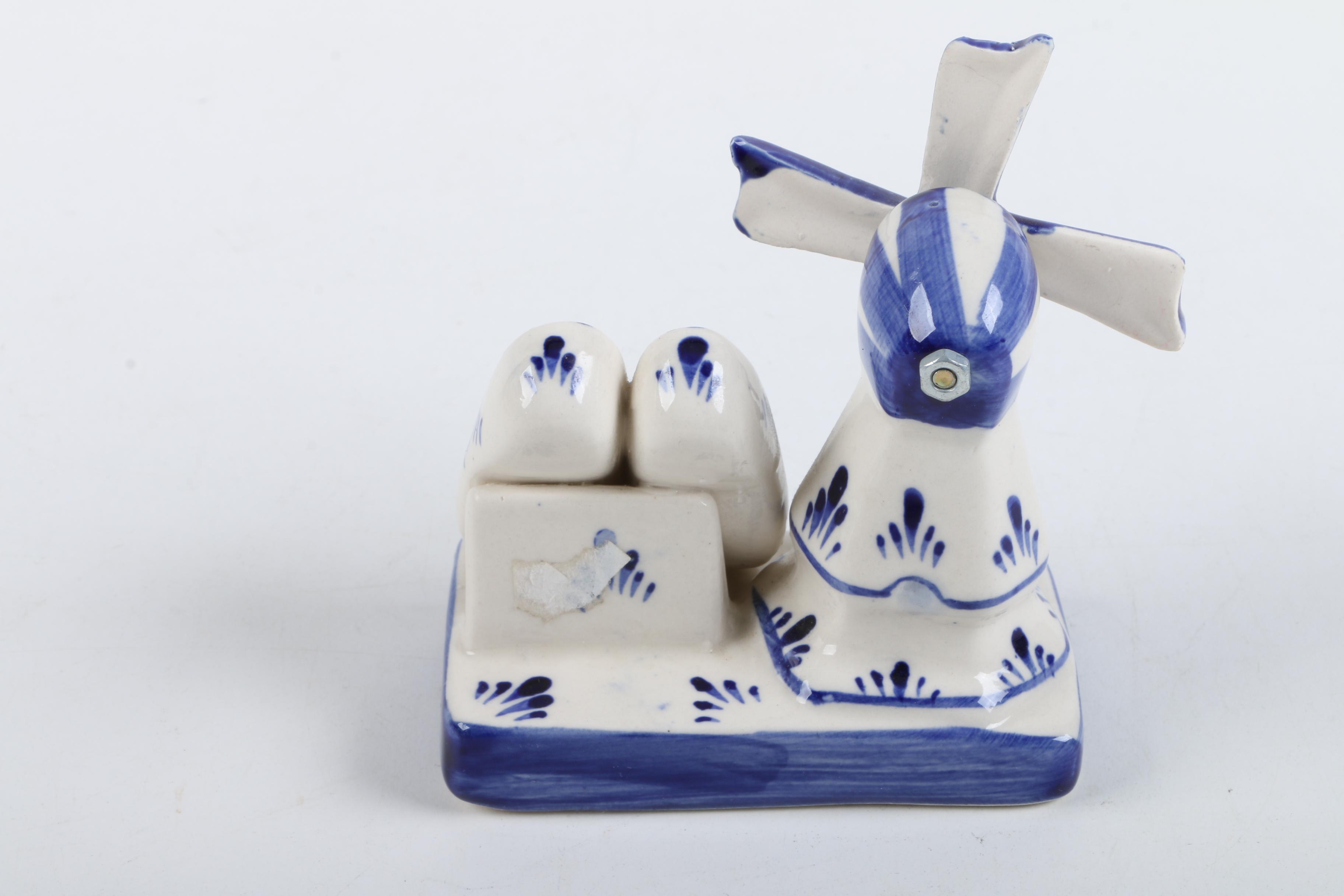 Vintage Delft Style Tableware Including Mini Tea Service