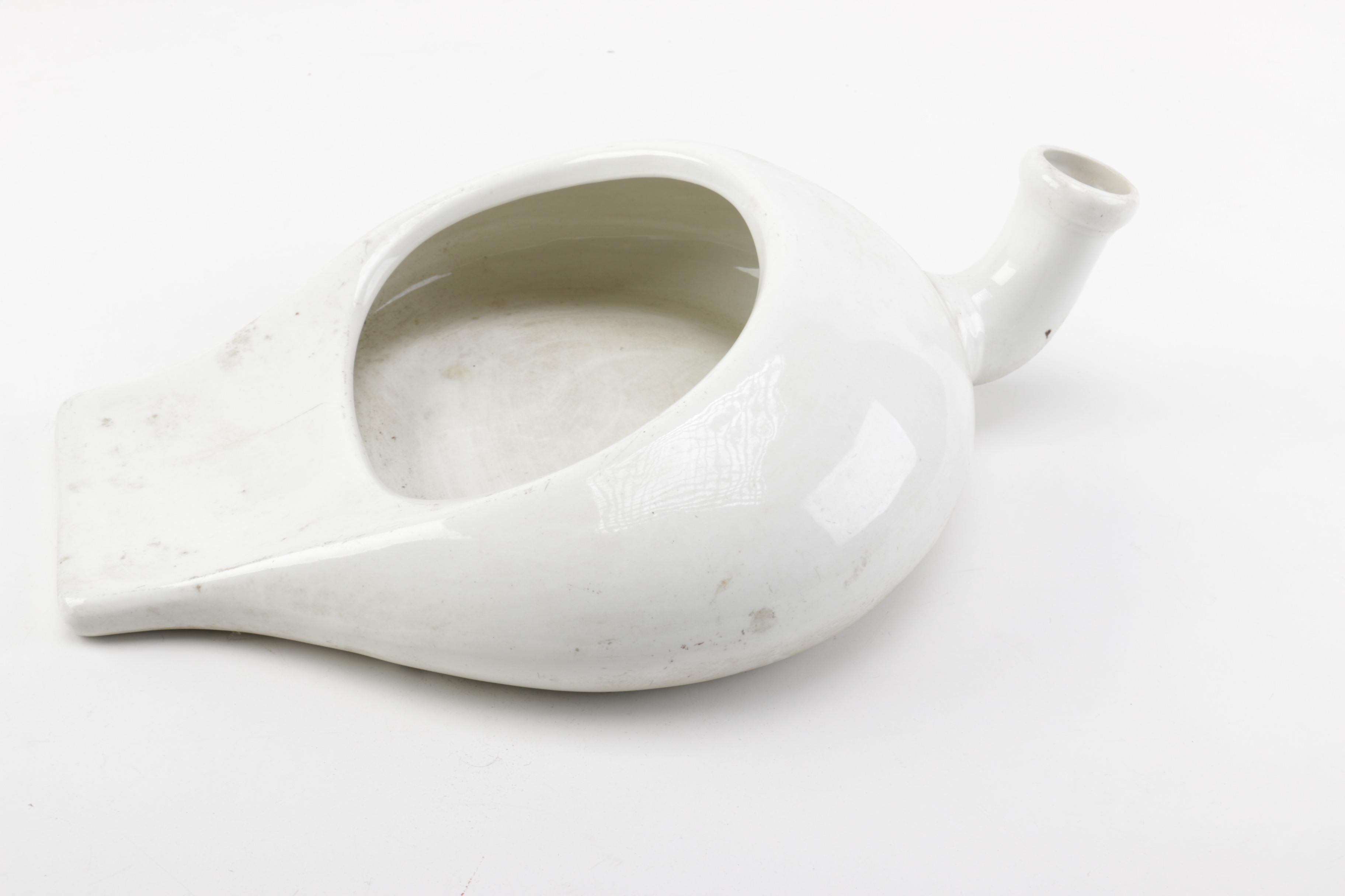 Vintage Ceramic Bedpan and Urinal