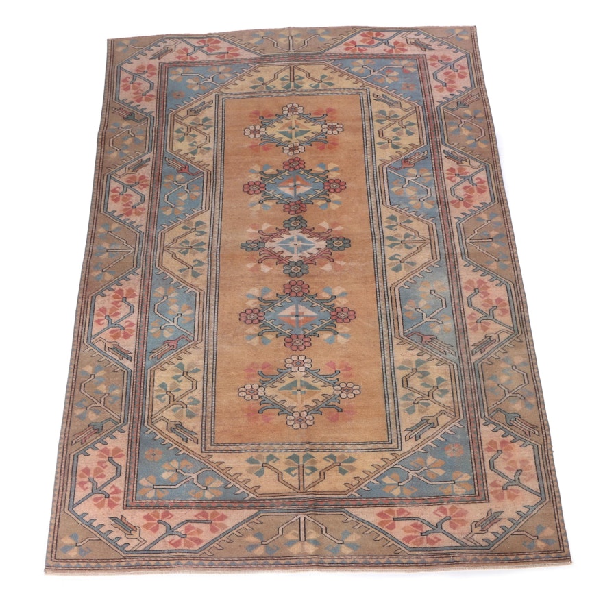 Hand-Knotted Kazak Style Wool Area Rug