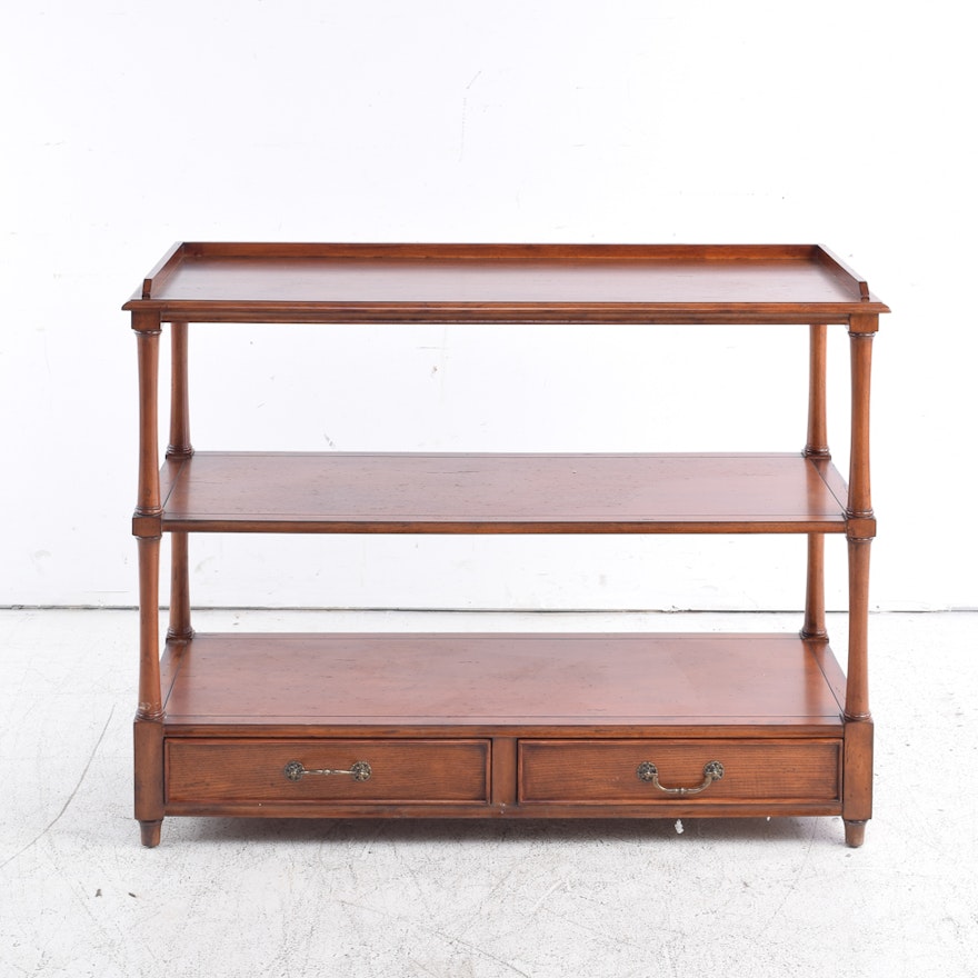 Walnut Stained Console Shelves / Server