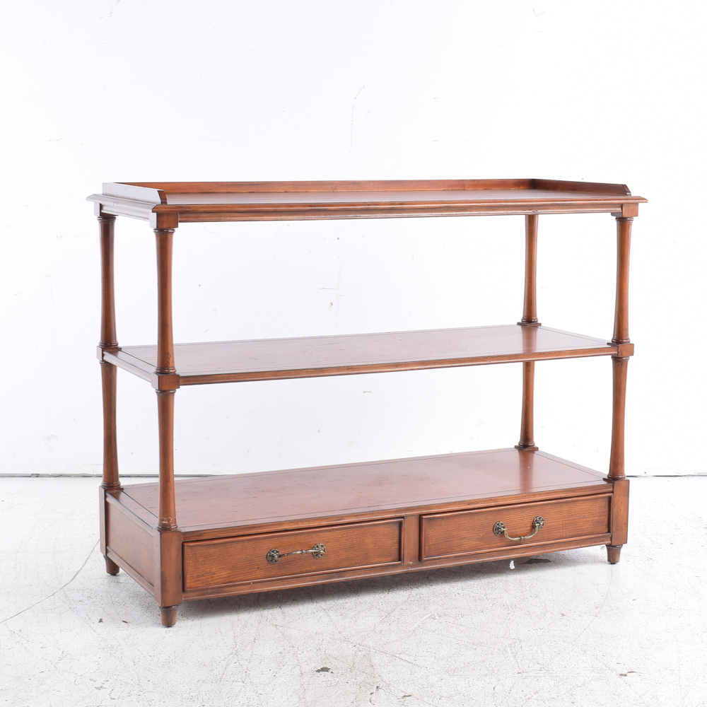 Walnut Stained Console Shelves / Server