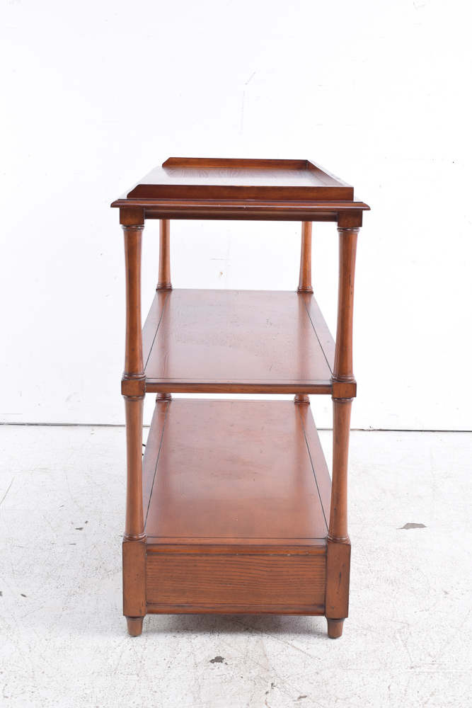 Walnut Stained Console Shelves / Server