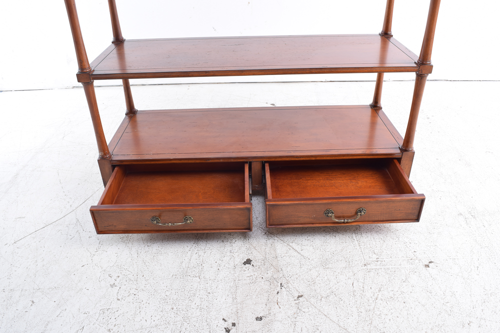 Walnut Stained Console Shelves / Server