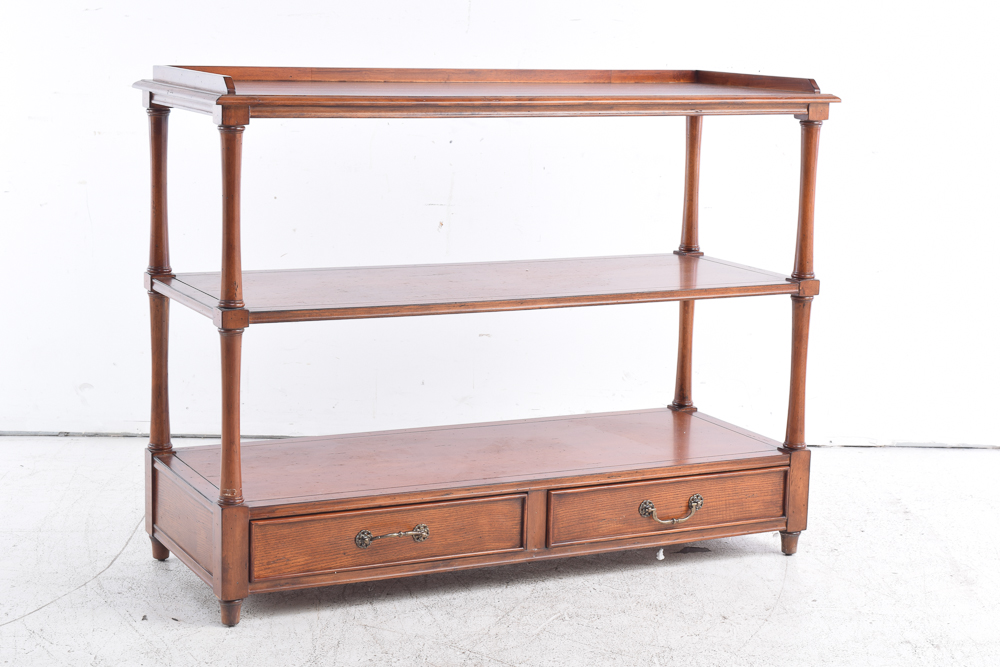 Walnut Stained Console Shelves / Server