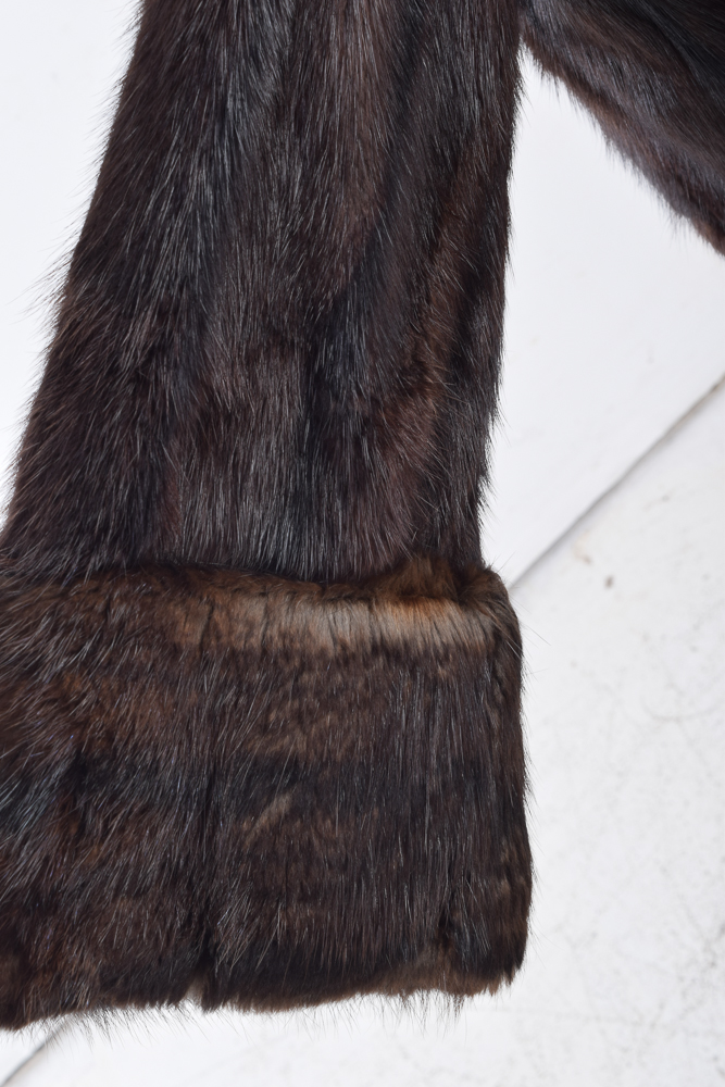 Wolf & Dessauer Dyed Muskrat Fur Coat