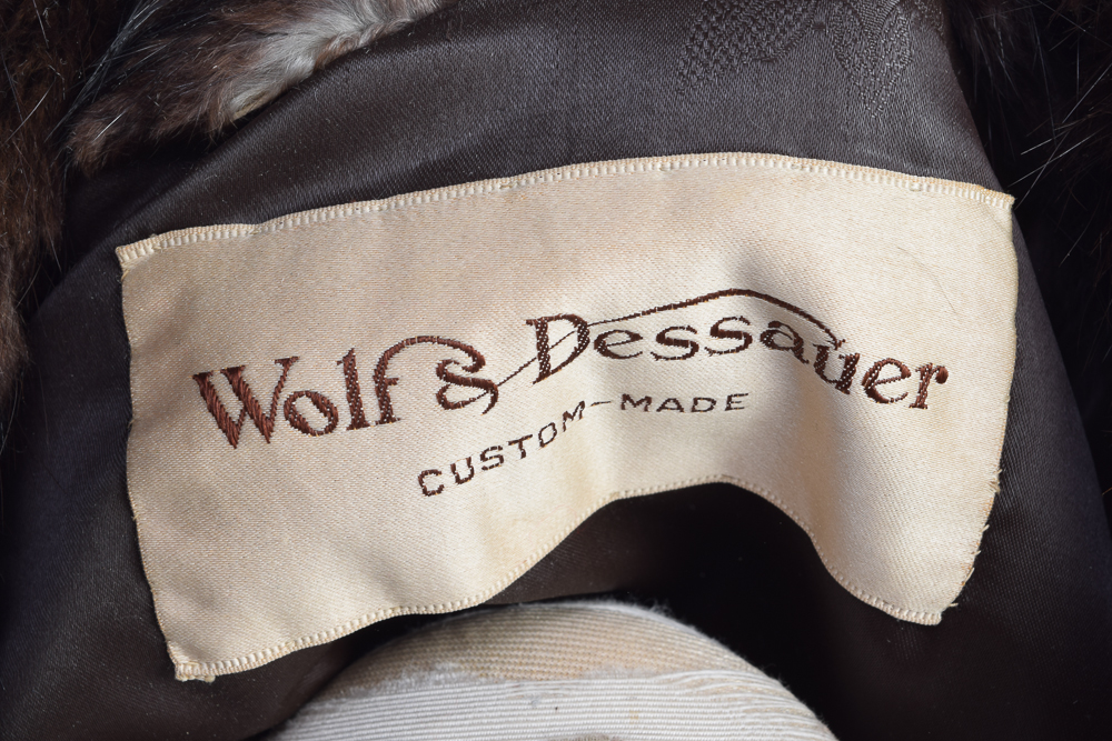 Wolf & Dessauer Dyed Muskrat Fur Coat