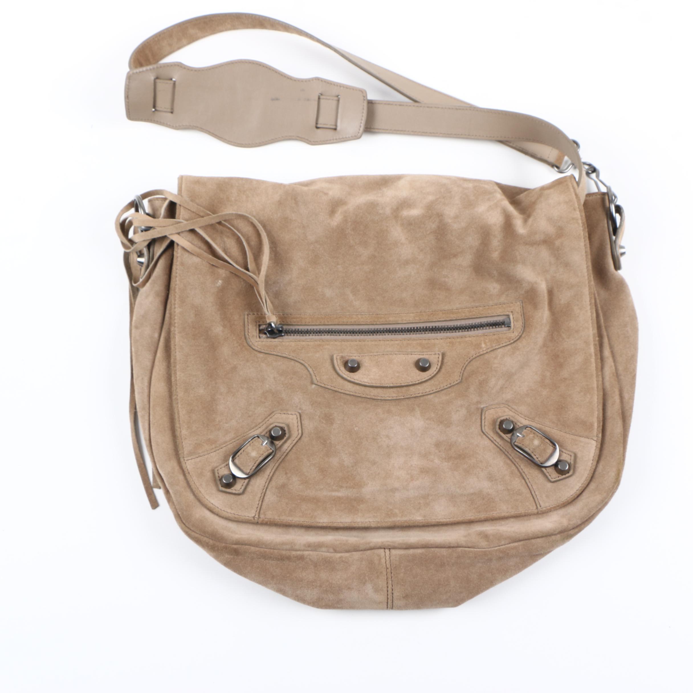 Balenciaga Paris Agneau Folk Messenger Bag