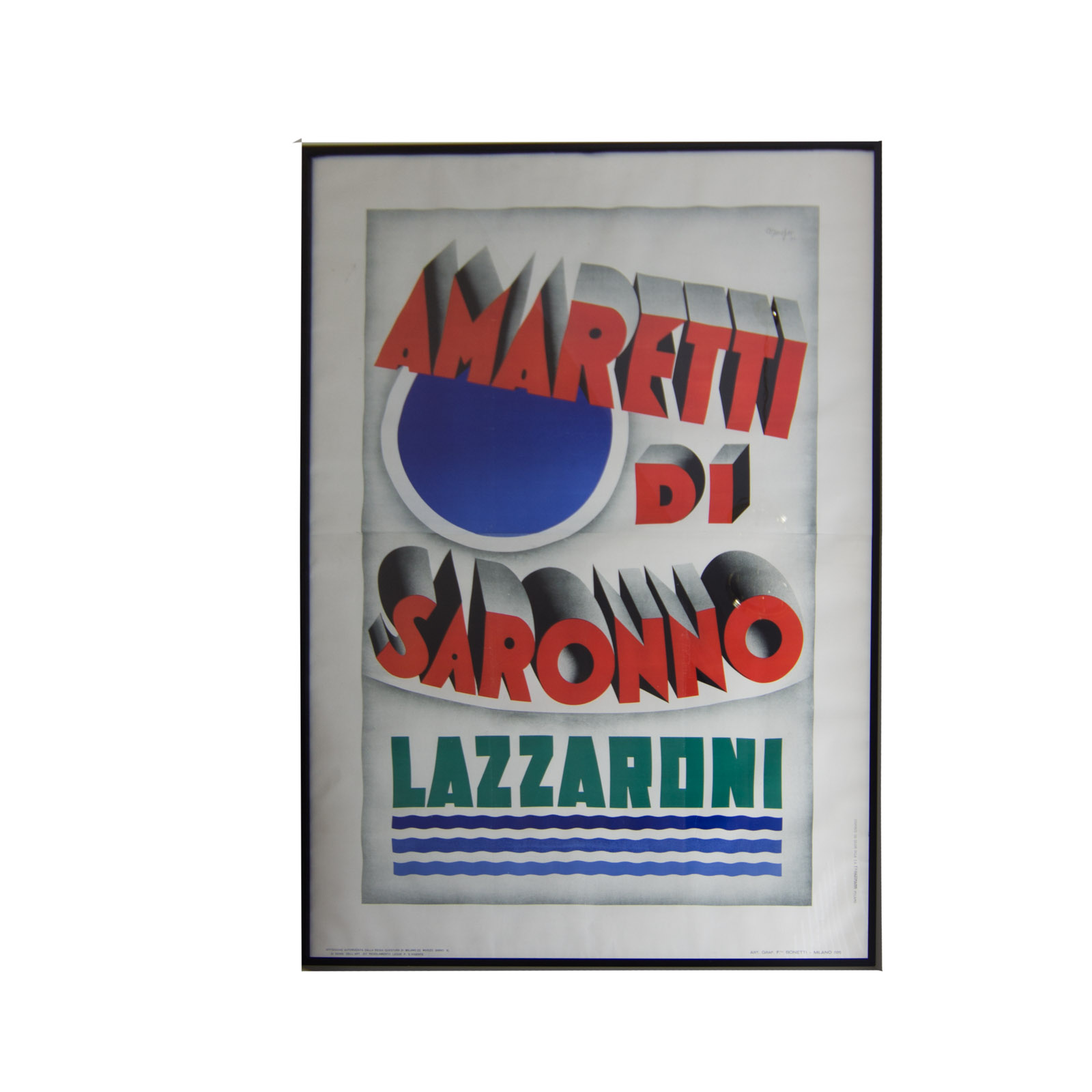 1932 Extra Large Original Italian Art Deco Poster