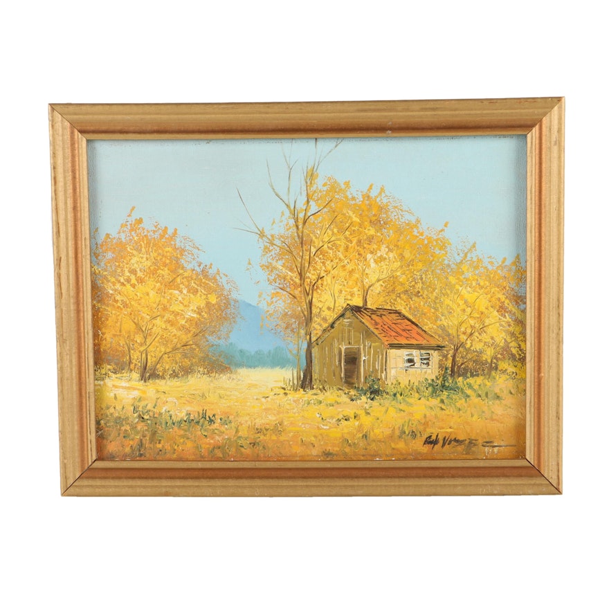 Signed Oil on Canvas of a Fall Landscape