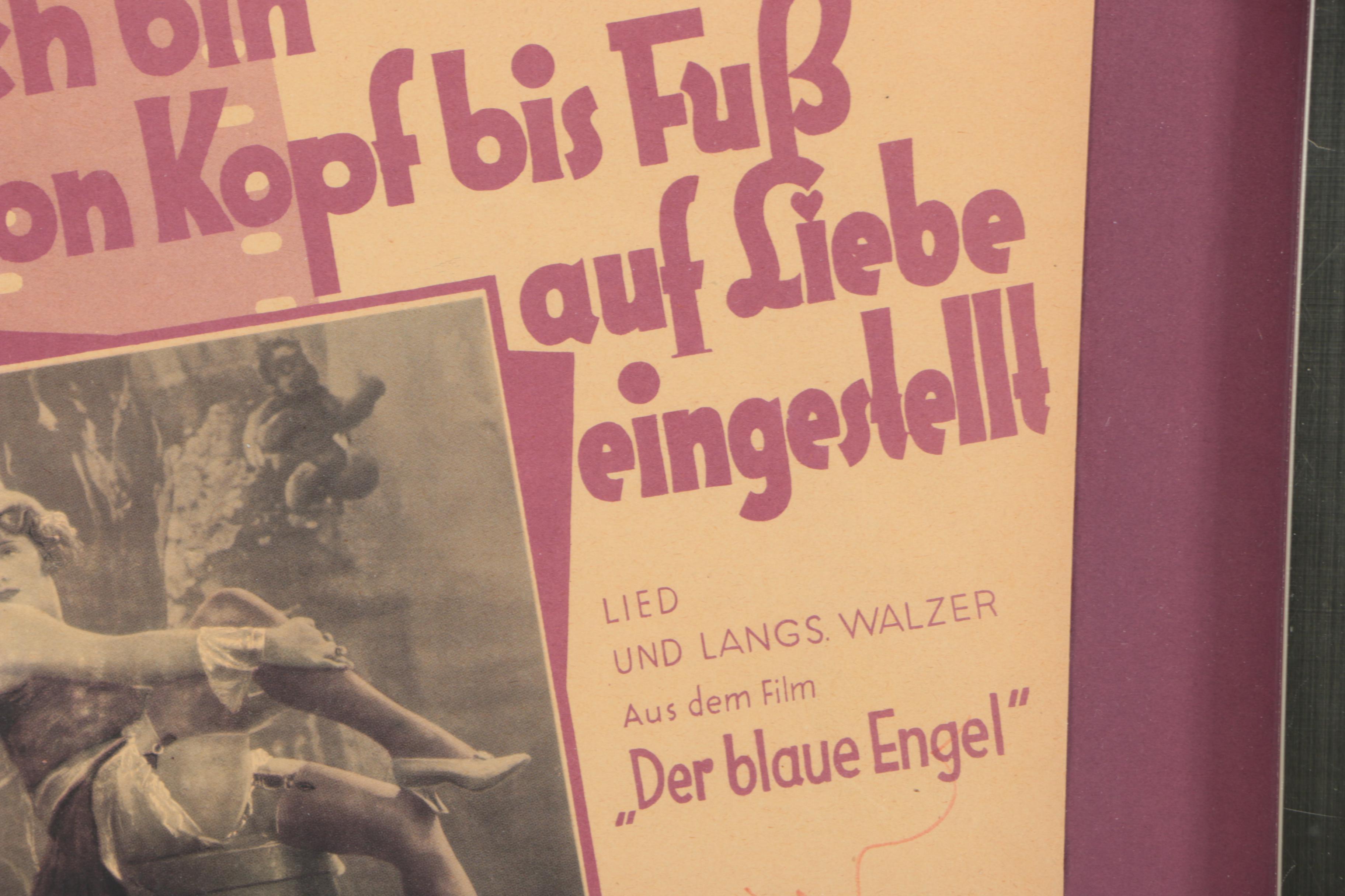 "Der Blaue Engel" Signed Poster