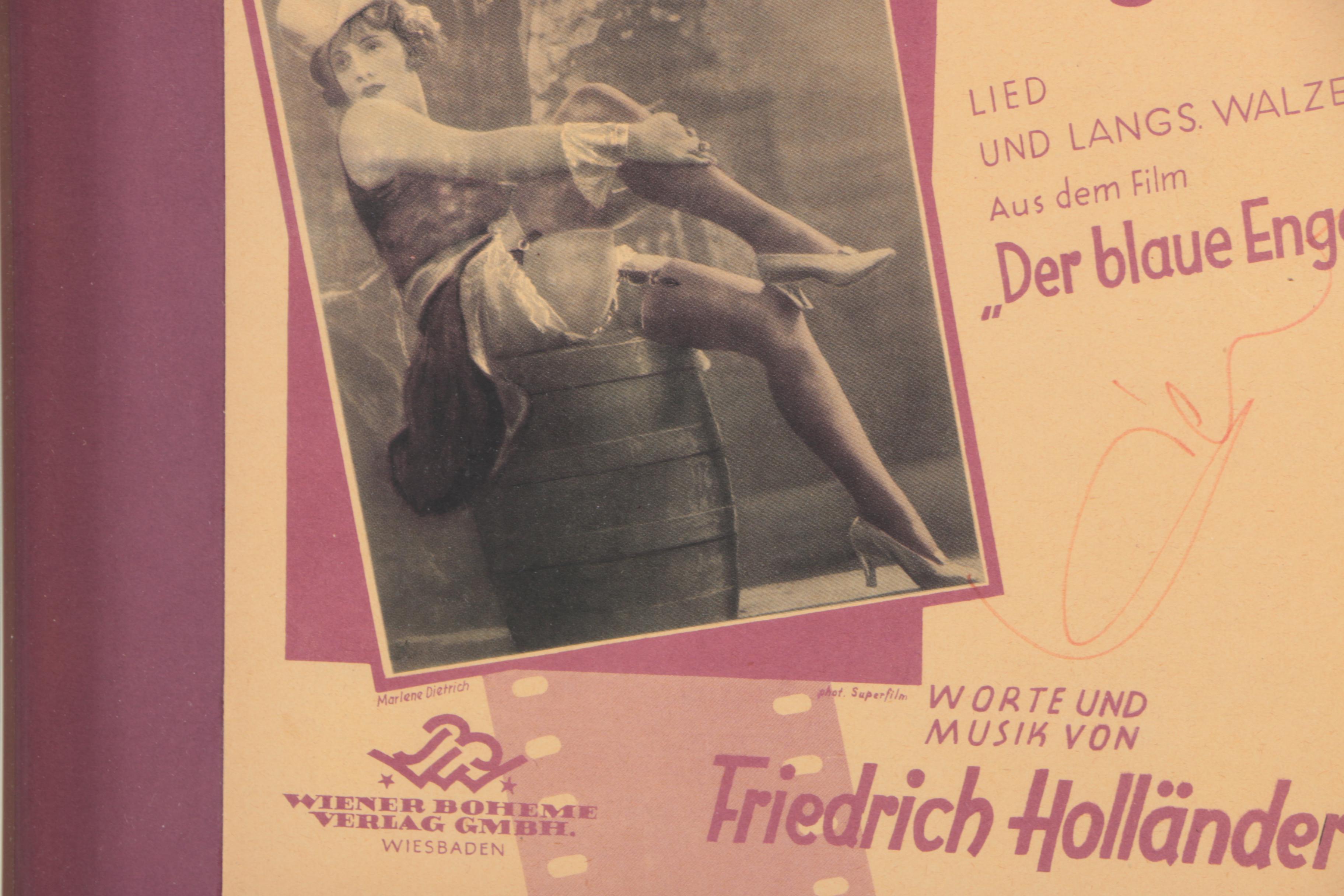 "Der Blaue Engel" Signed Poster