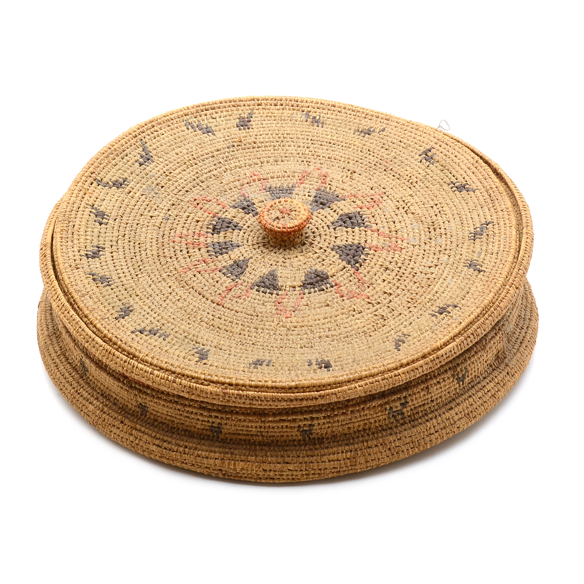 Vintage Mexican-Style Tortilla Warming Woven Basket
