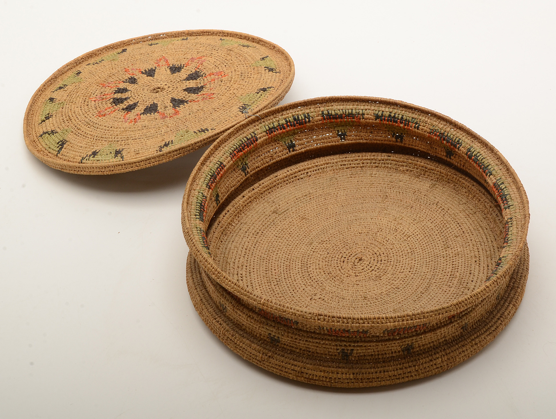 Vintage Mexican-Style Tortilla Warming Woven Basket