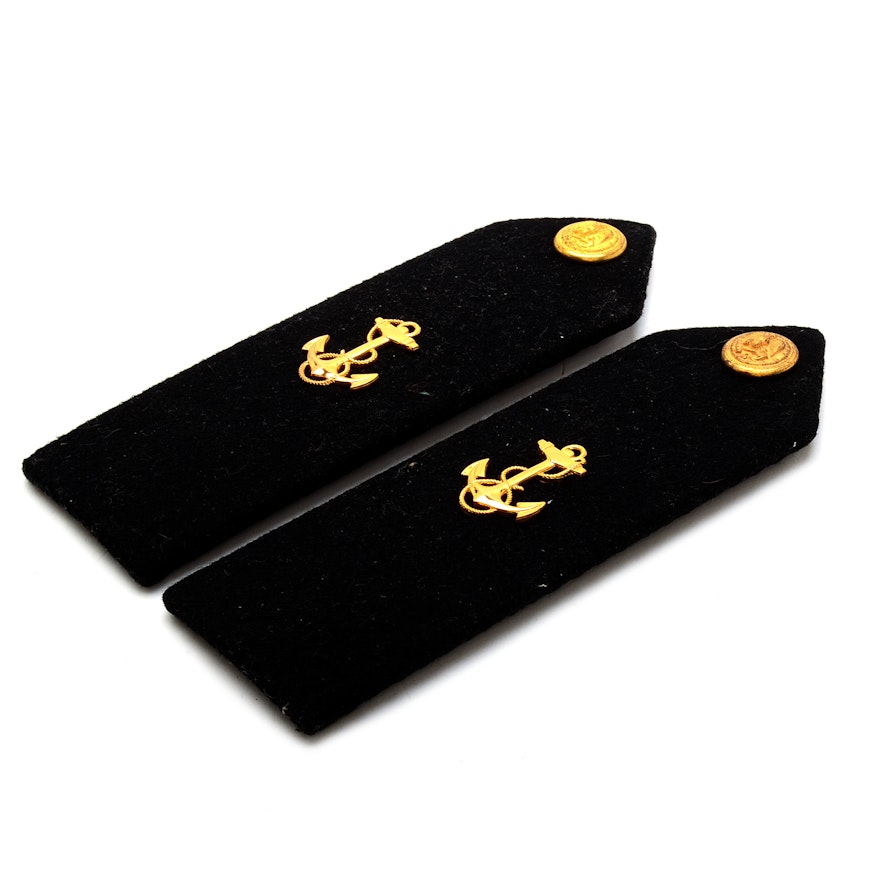 Vintage Pair Midshipman United States Naval Epaulets