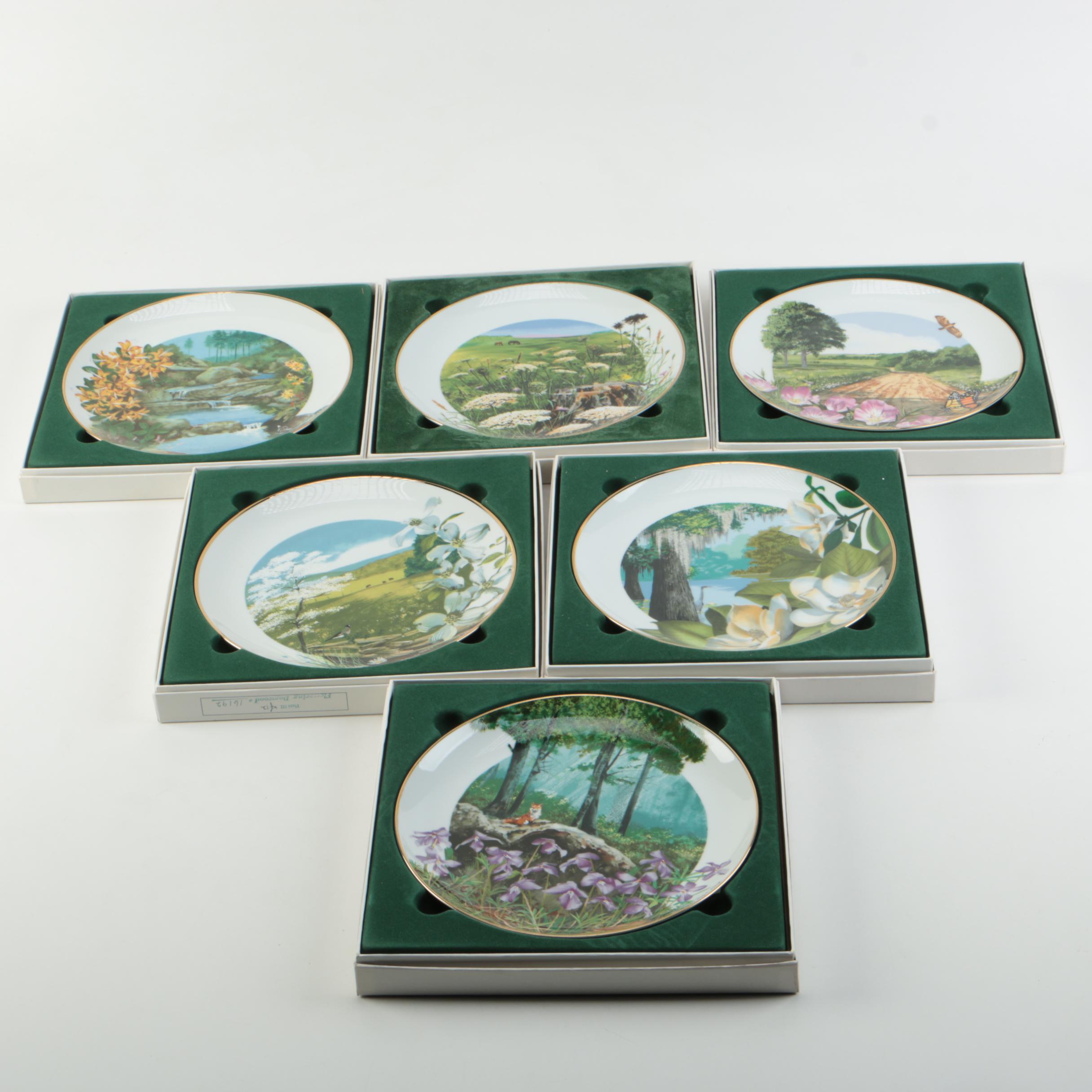1981 Royal Windsor "Wildflowers of the South" Porcelain Collector Plates