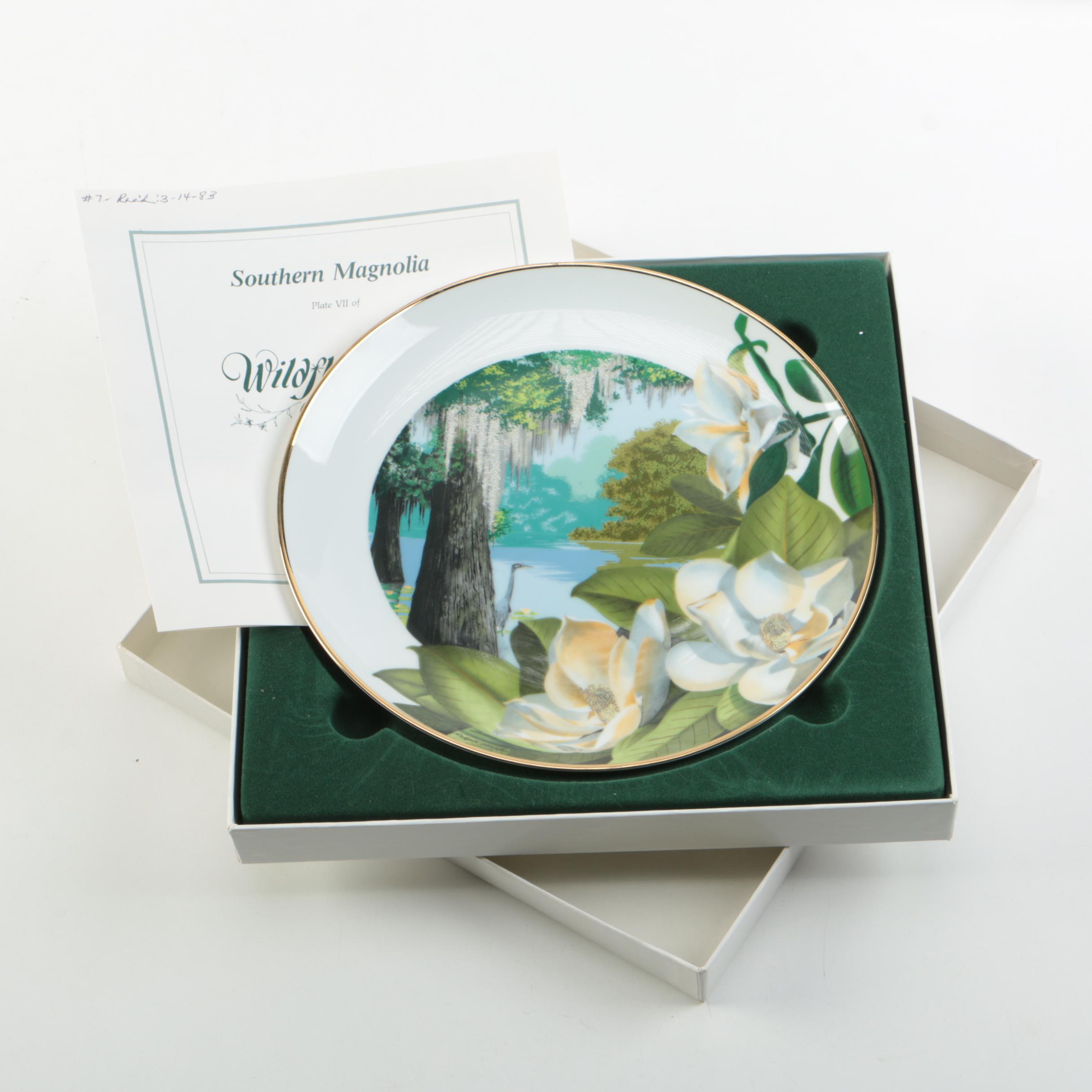 1981 Royal Windsor "Wildflowers of the South" Porcelain Collector Plates