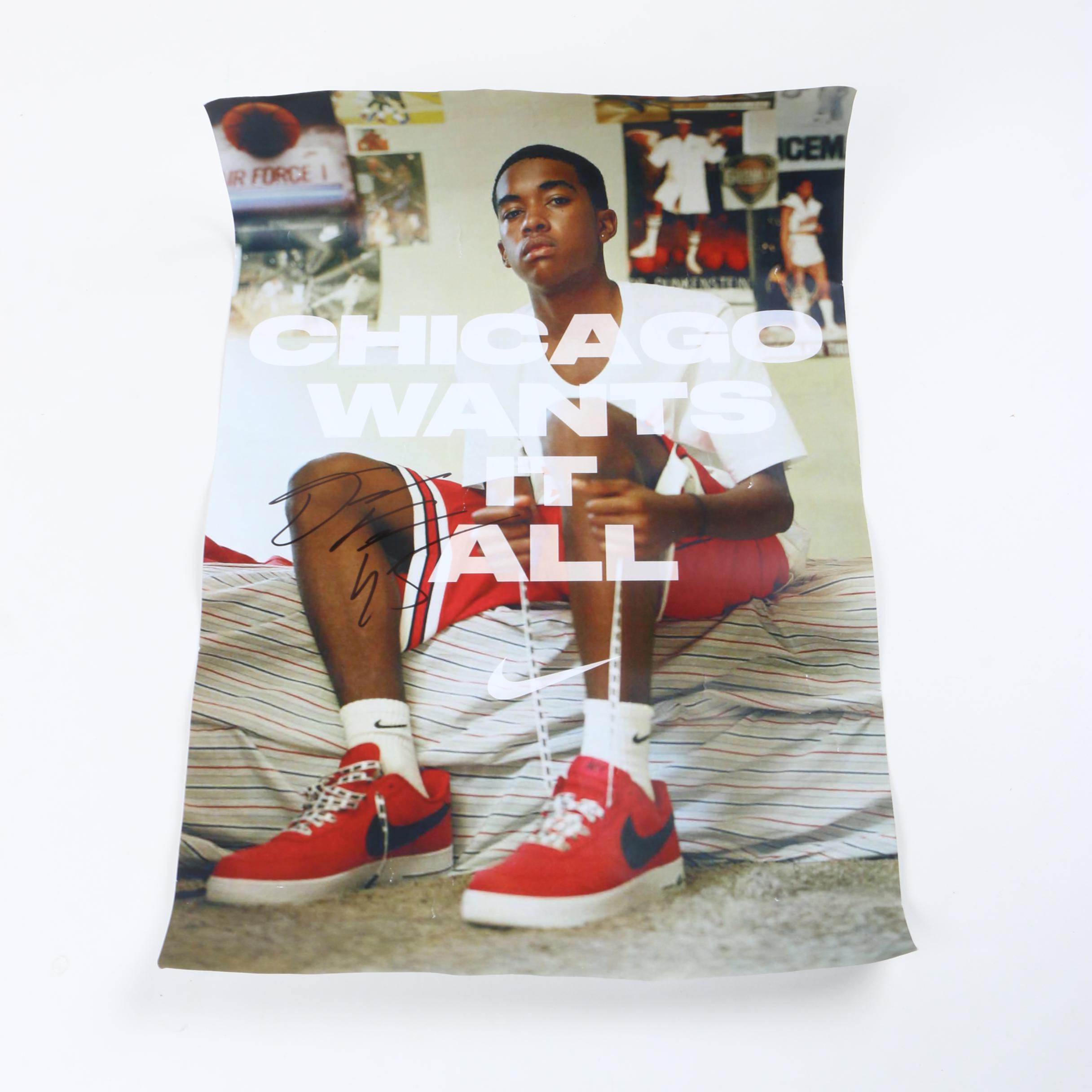 Denzel Valentine Signed Poster and Shoes