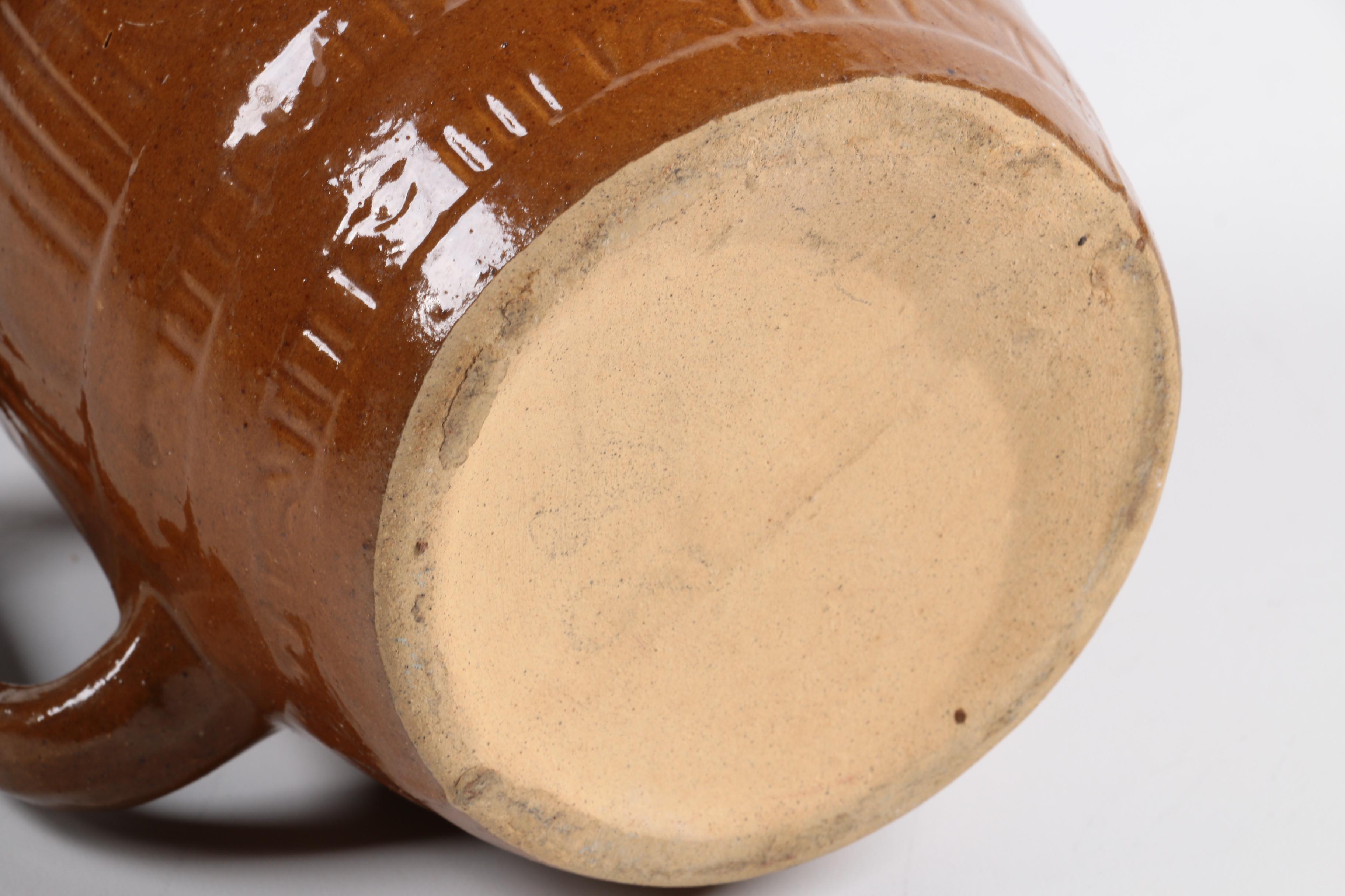 Vintage Ceramic Barrel Drink Dispenser and Pitcher