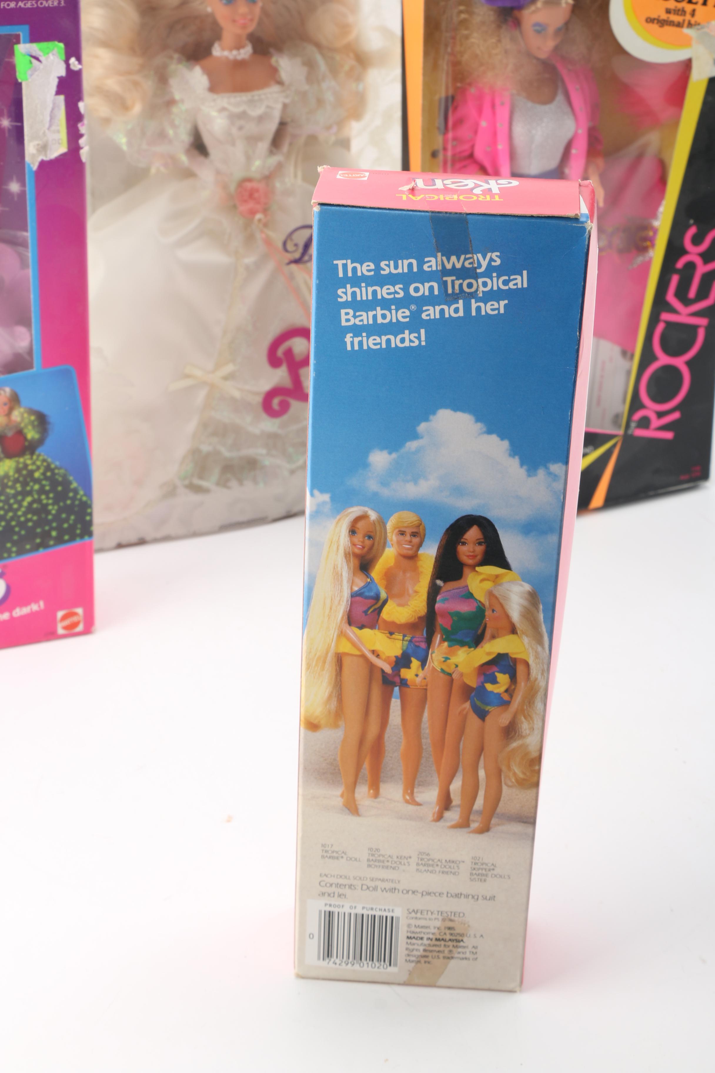 1980s Barbie Dolls Including "Dream Bride" Barbie