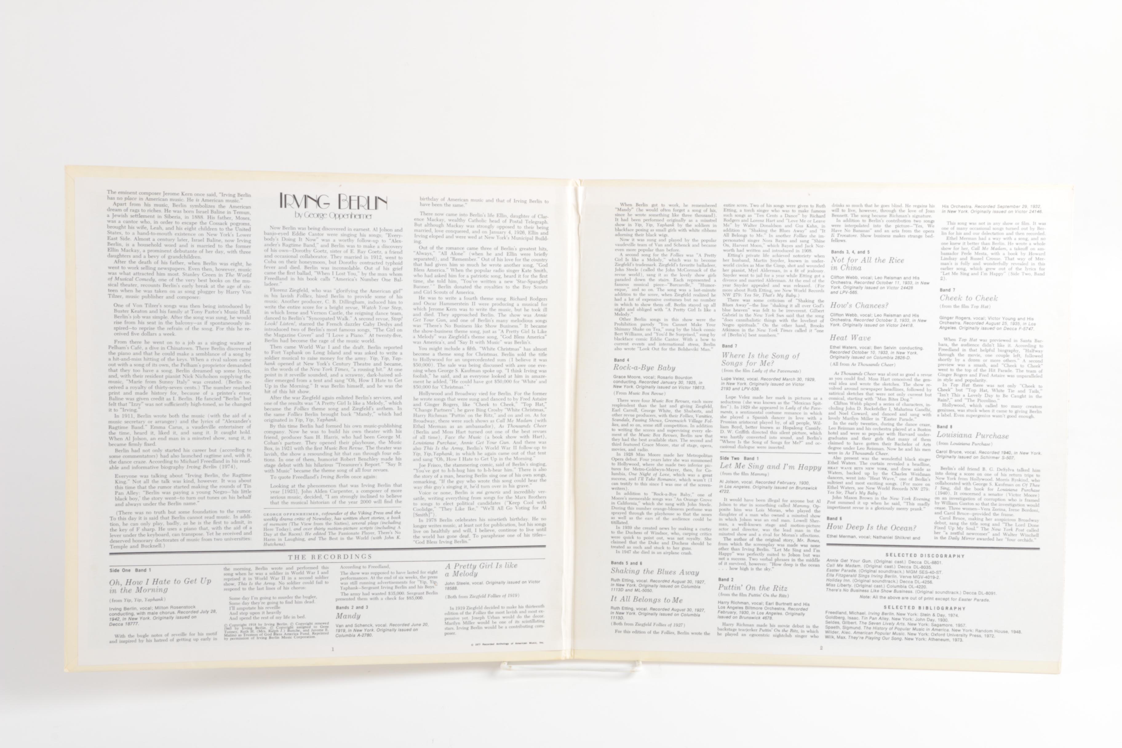 New World Records Early 20th Century Show Tunes and Depression Classics LPs