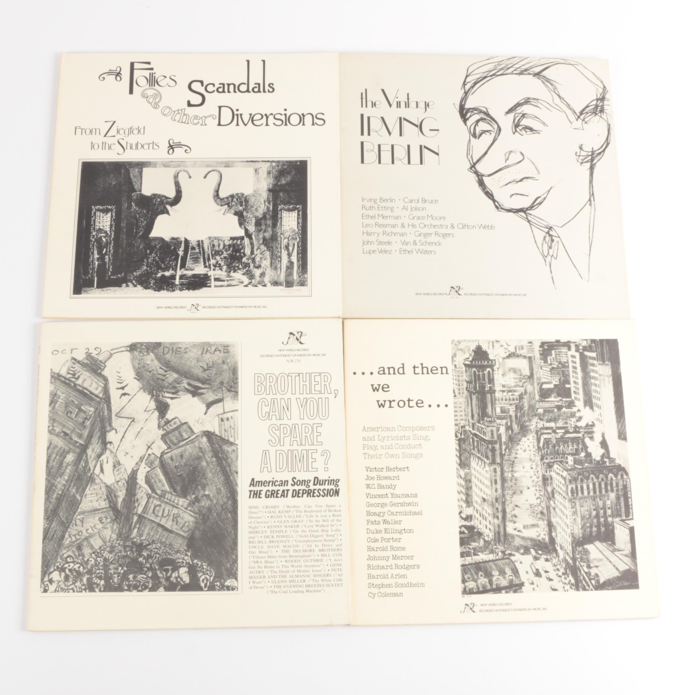New World Records Early 20th Century Show Tunes and Depression Classics LPs