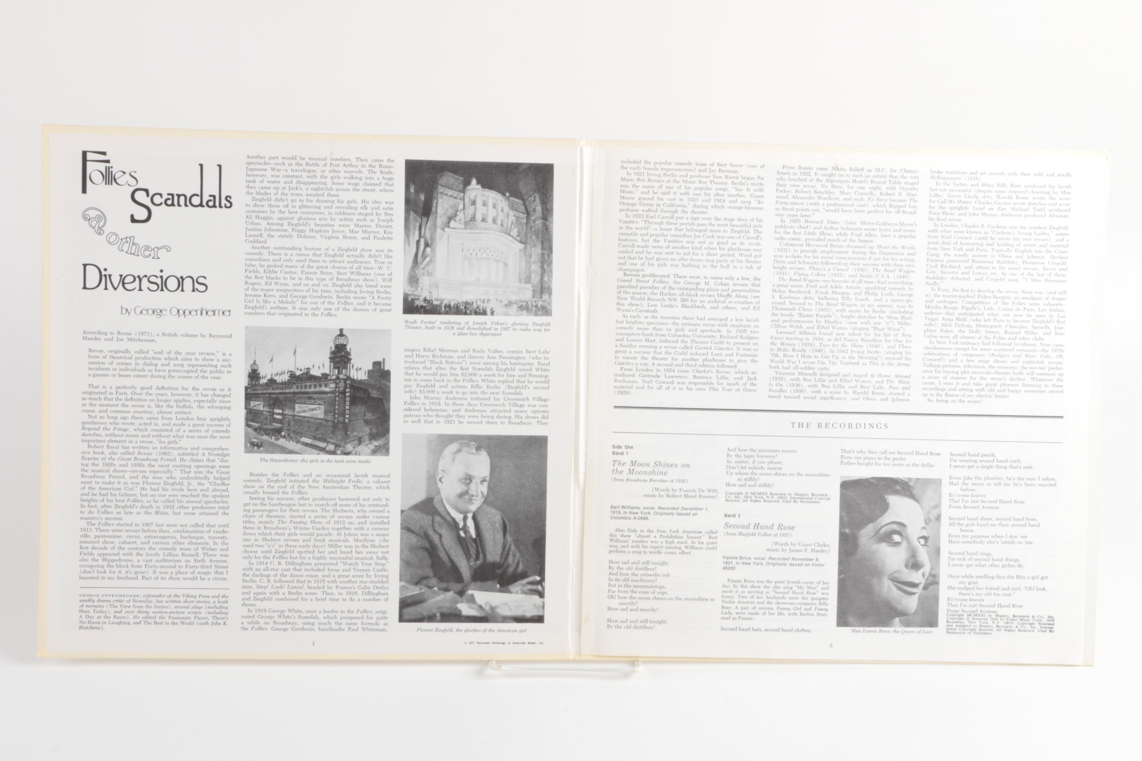 New World Records Early 20th Century Show Tunes and Depression Classics LPs