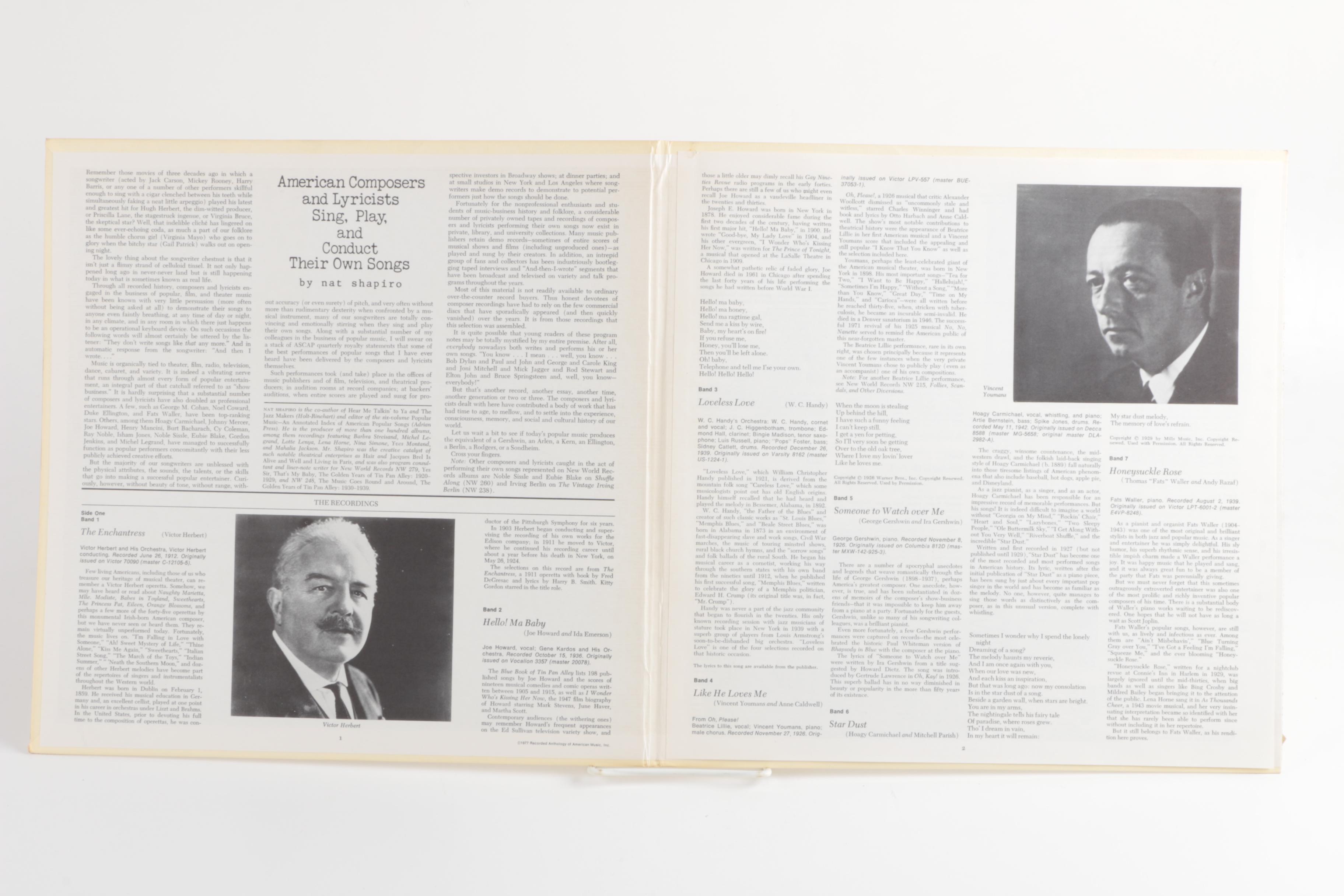 New World Records Early 20th Century Show Tunes and Depression Classics LPs