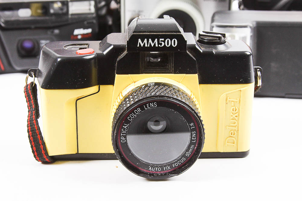 Vintage Cameras Including Pentax iQ Zoom 105-R Outfit